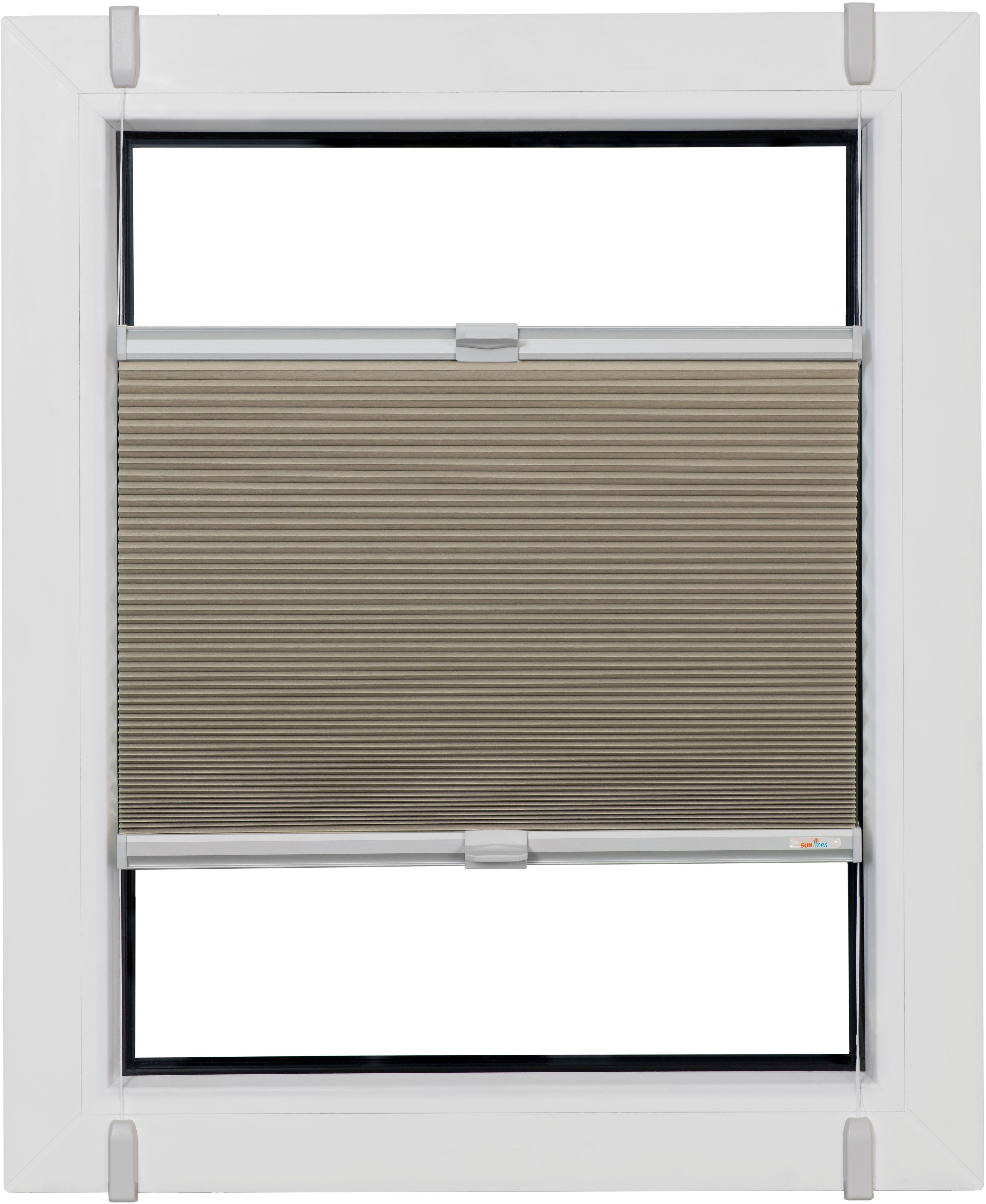 sunlines Plisségordijn met honingraatstructuur One Size Style Honeycomb VD Accessoirekleur grijs, om te klemmen (1 stuk)