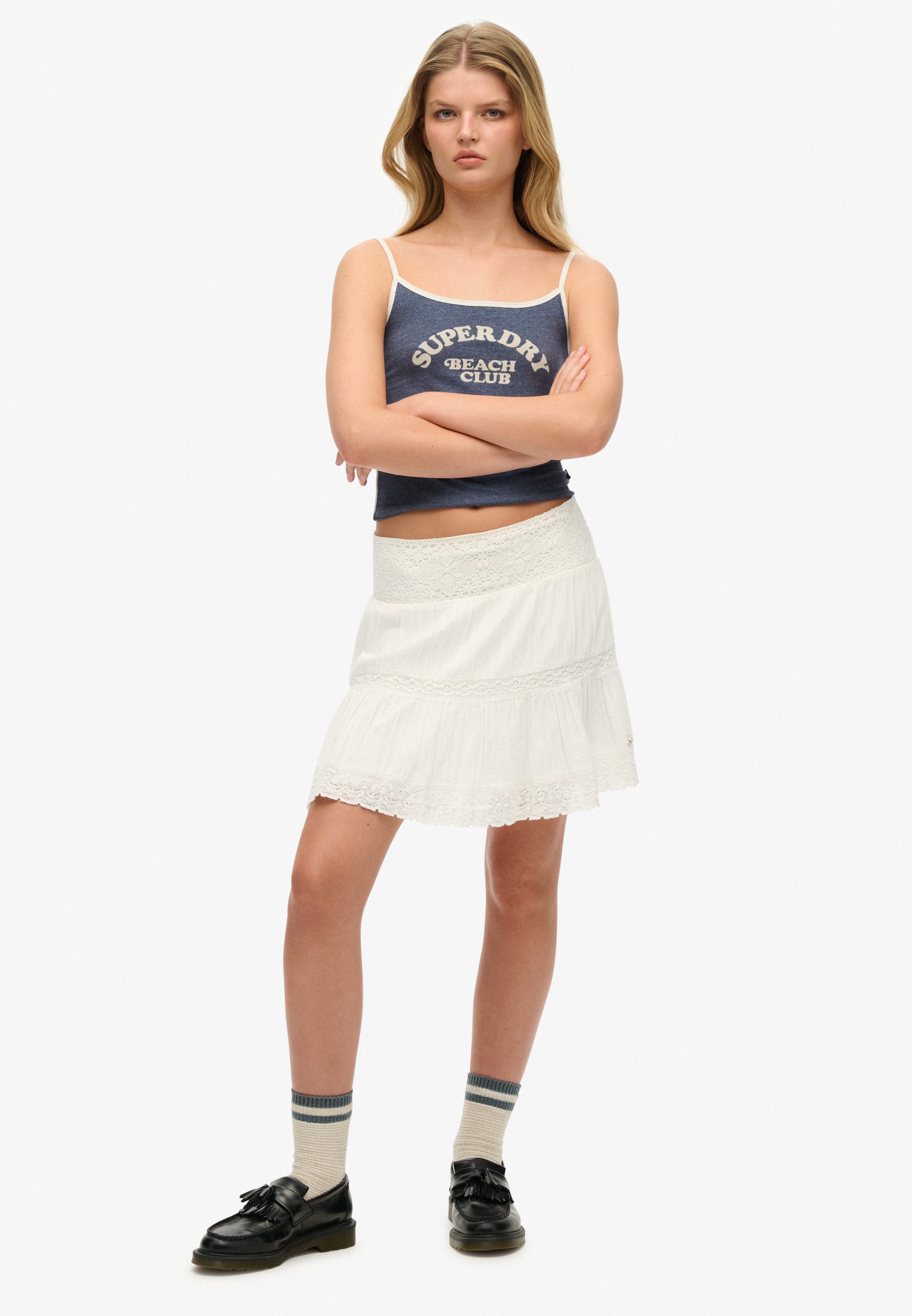 Superdry Minirok IBIZA LACE MIX MINI SKIRT