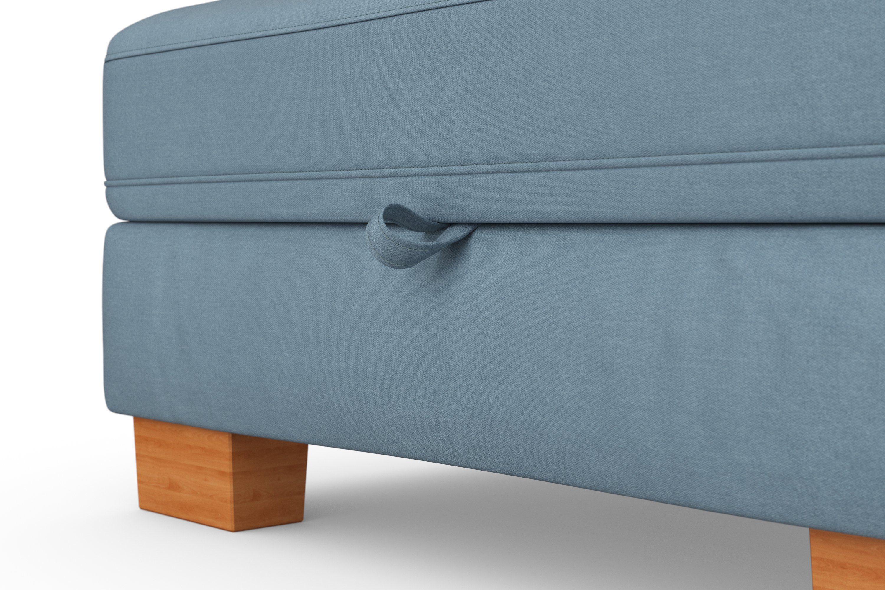 sit&more Zithoek Dundee U-vorm met binnenvering en massief houten poten, naar keuze met verstelbare hoofdsteun