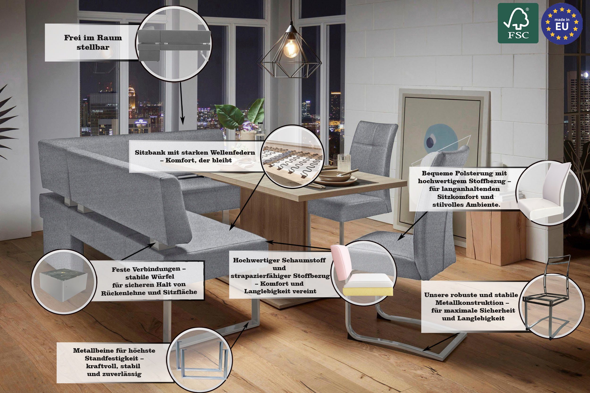 Home affaire Hoekbank RAB in 2 breedten (180 of 200 cm), bekleding in verschillende kwaliteiten