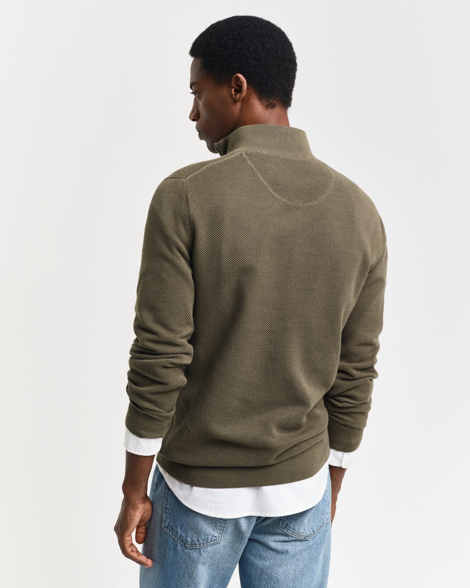 Gant Schipperstrui COTTON PIQUE HALF ZIP