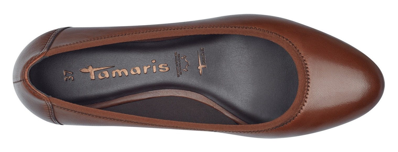 Tamaris Pumps , sleehak, lage schoen, instapschoen met comfortabele elastische afwerking