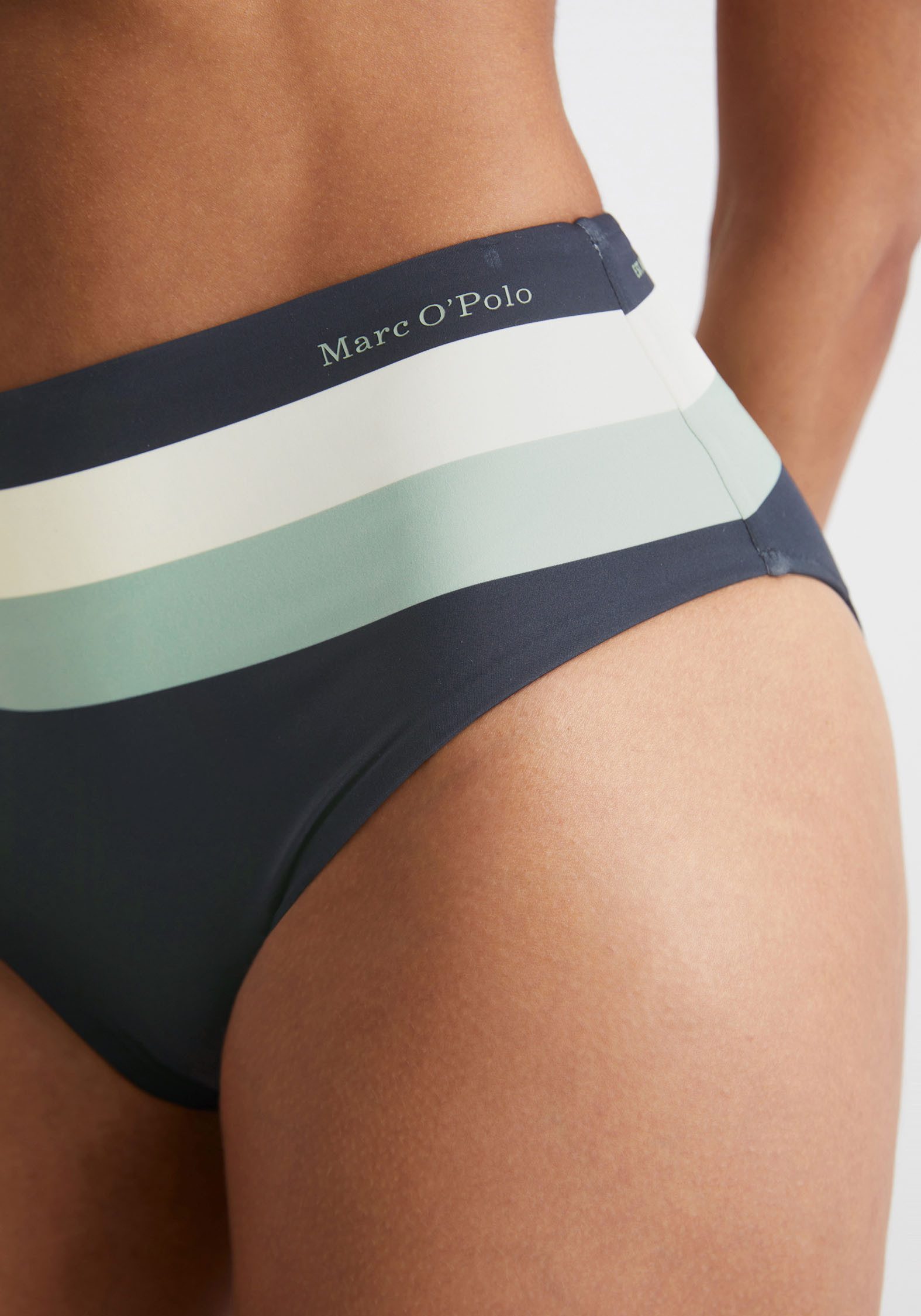 Marc O'Polo Bikinibroekje Summer stripes met elegant kleurblokpatroon