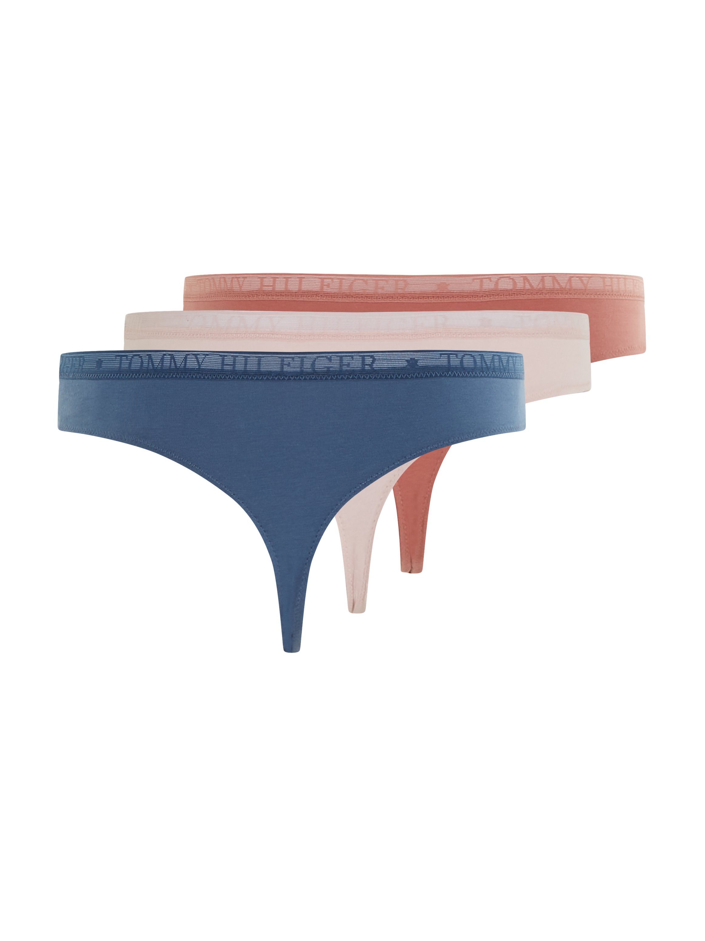 Tommy Hilfiger Underwear Slip LACE 3P THONG (EXT SIZES) met tommy hilfiger logoband (Set van 3)