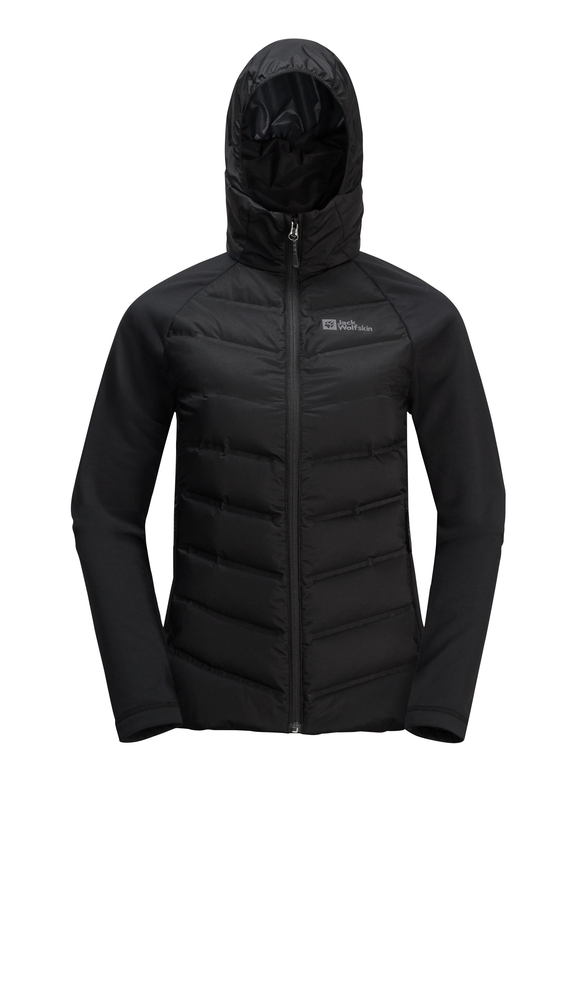 Jack Wolfskin Fleecejack TASMAN DOWN HYBRID W verwarmende hybride capuchonjack voor elk pad