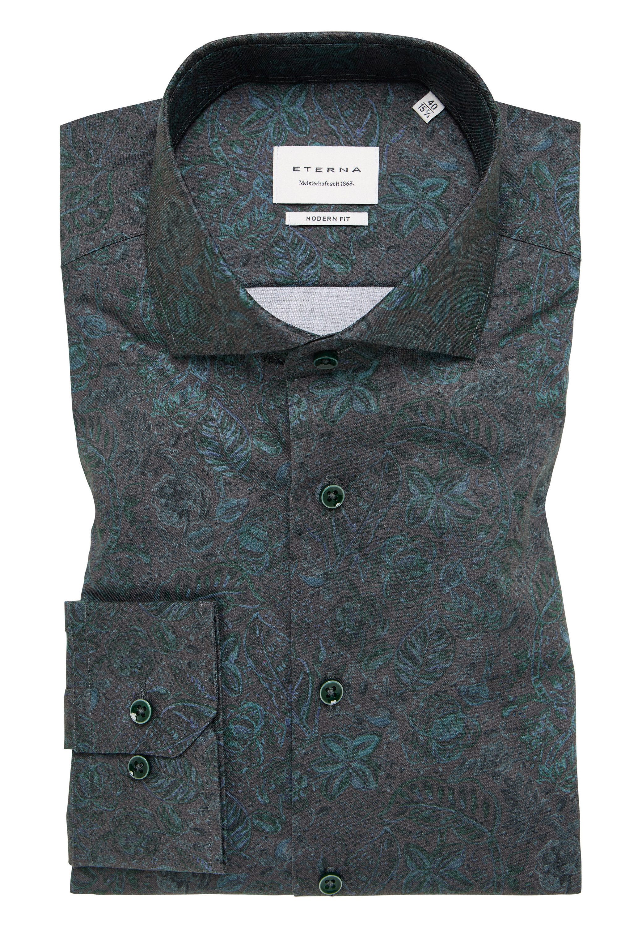 Eterna Overhemd met lange mouwen MODERN FIT NON IRON (strijkvrij)
