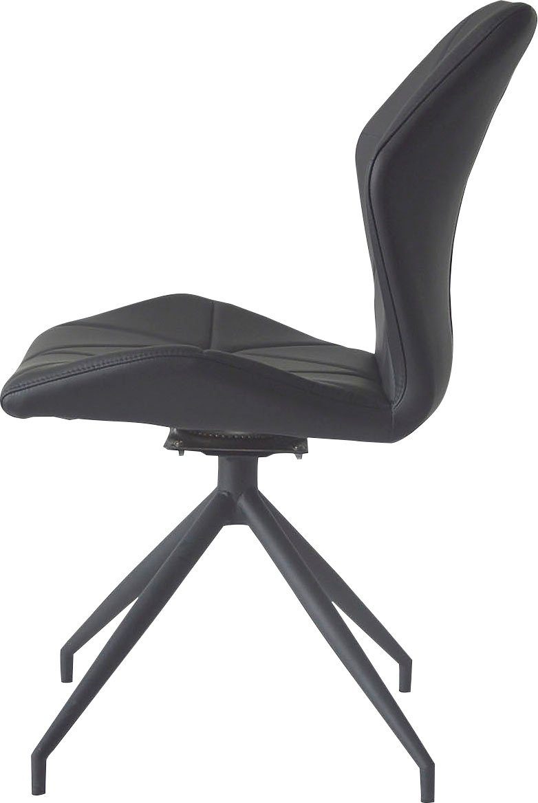 byLIVING Eetkamerstoel Imke set van 2, gezellige eetkamerstoel met stiksels, 360° draaibaar (set, 2 stuks)