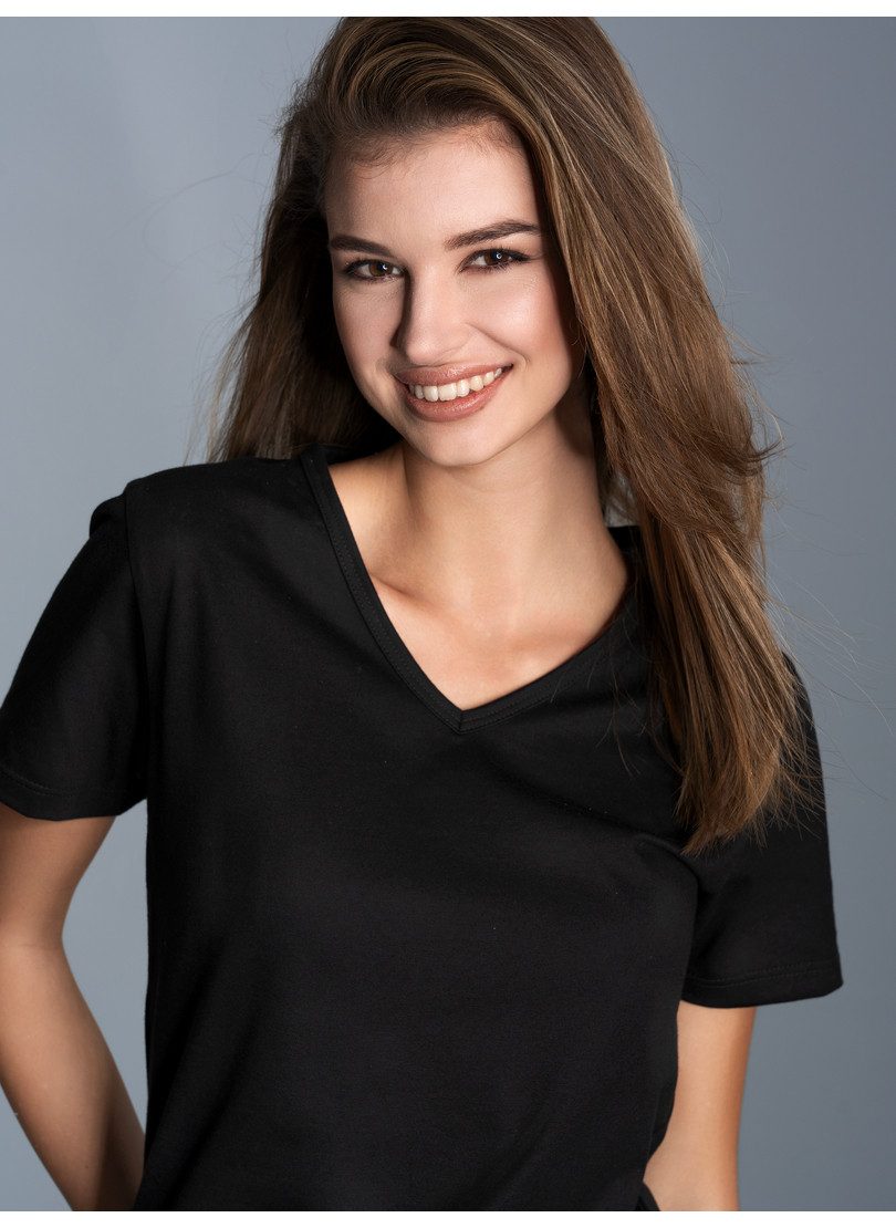 Trigema T-shirt TRIGEMA V-hals (1-delig)
