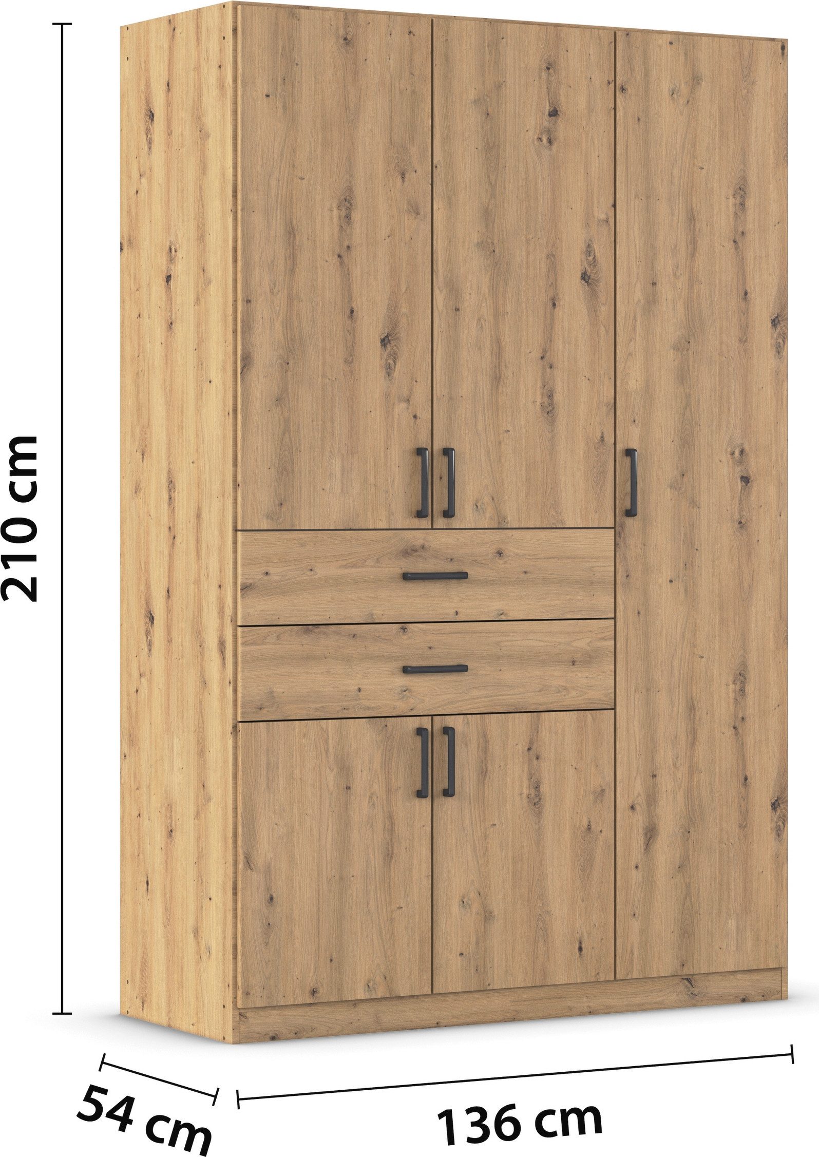 rauch Slaapkamerserie Compleet kamer compleet slaapkamer set (3-delig) MAIKA Kast 3 breedtes, 2 hoogtes, bed 100 cm, nachtkastje MADE IN GERMANY (set, 3-delig)