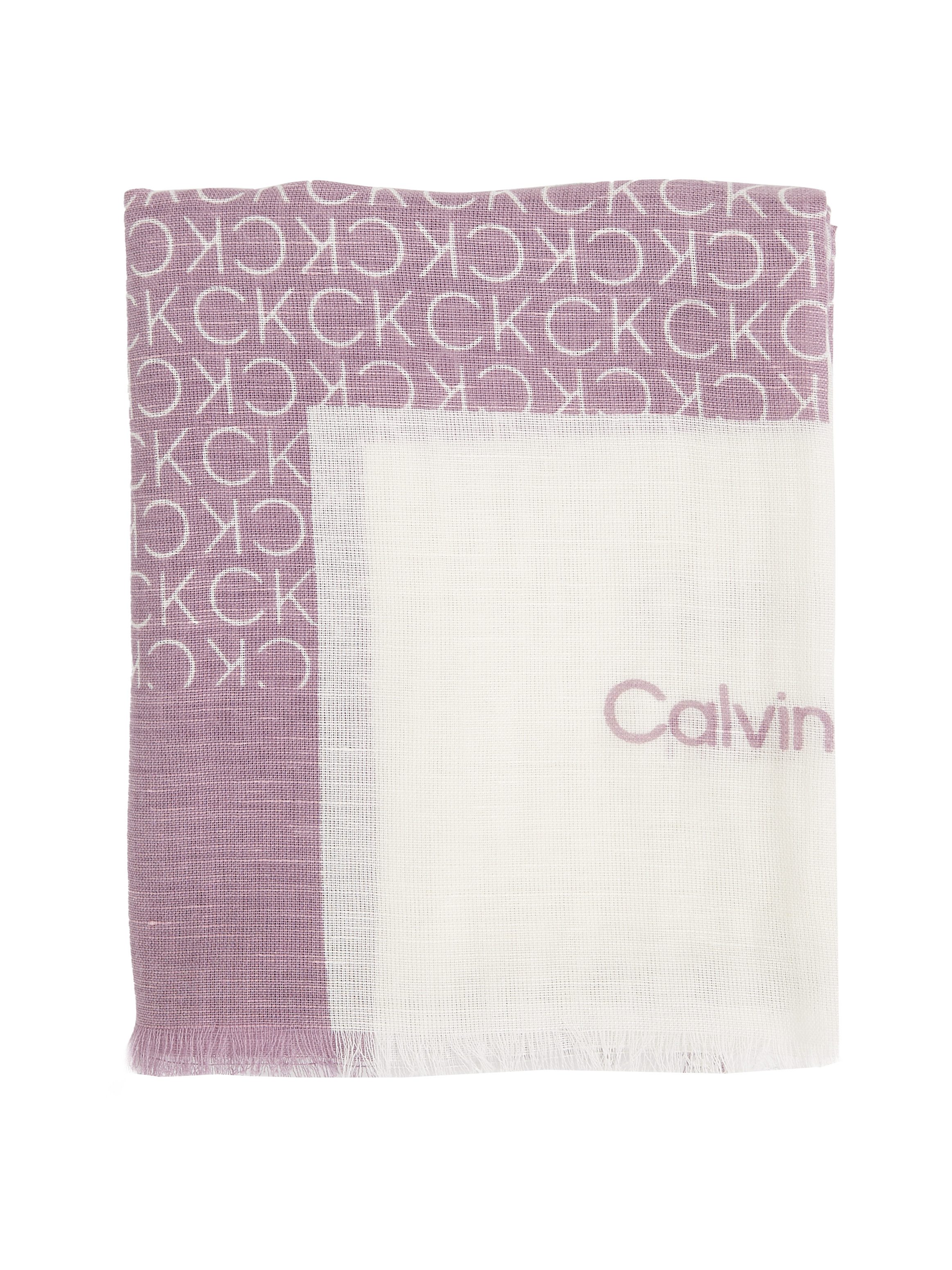 Calvin Klein Sjaal GEO MINIMAL LOGO LINEN STOLE