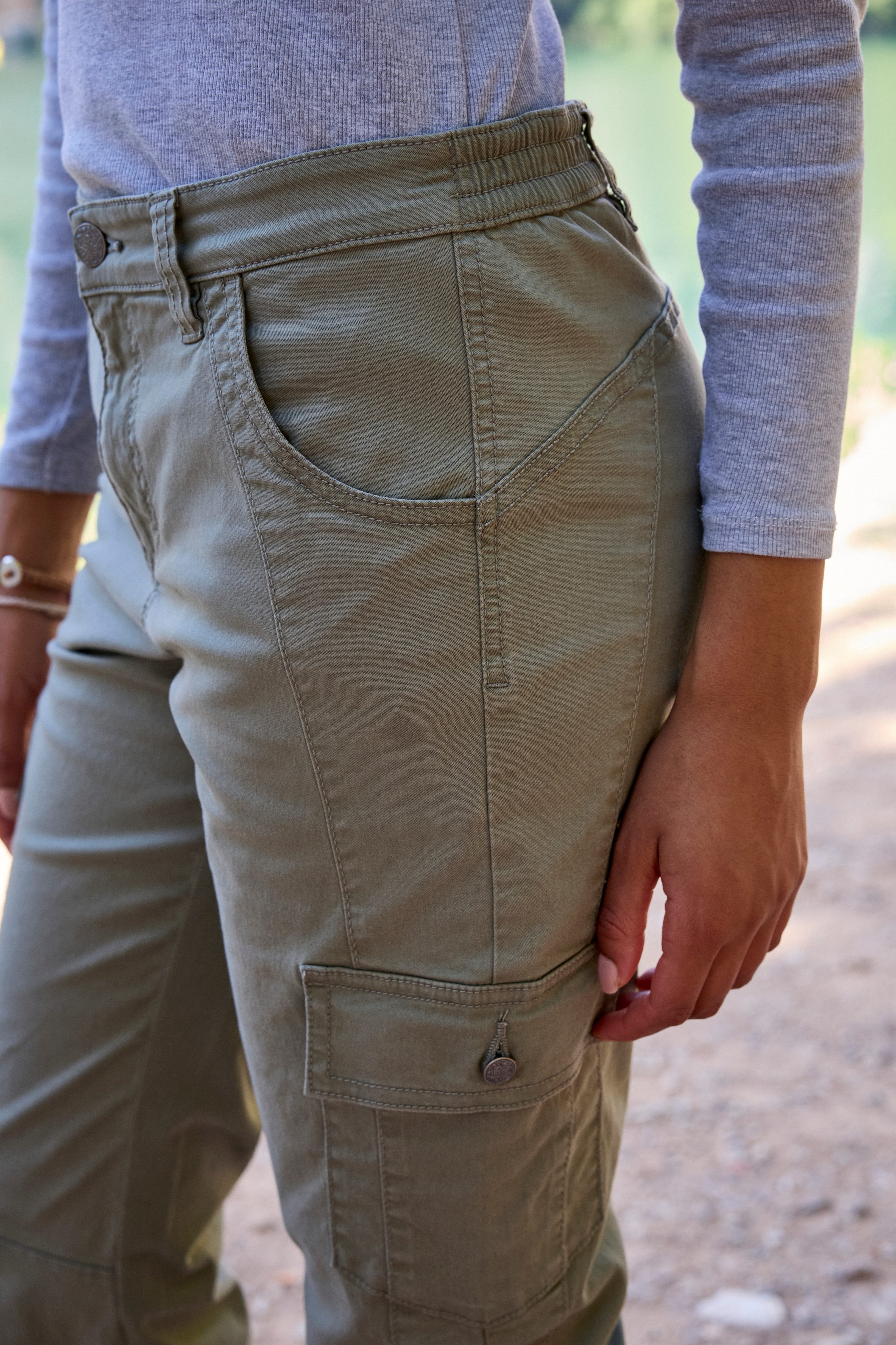 vivance active Trekkingbroek Cargo Jeans Optik Katoenmix met cargozakken