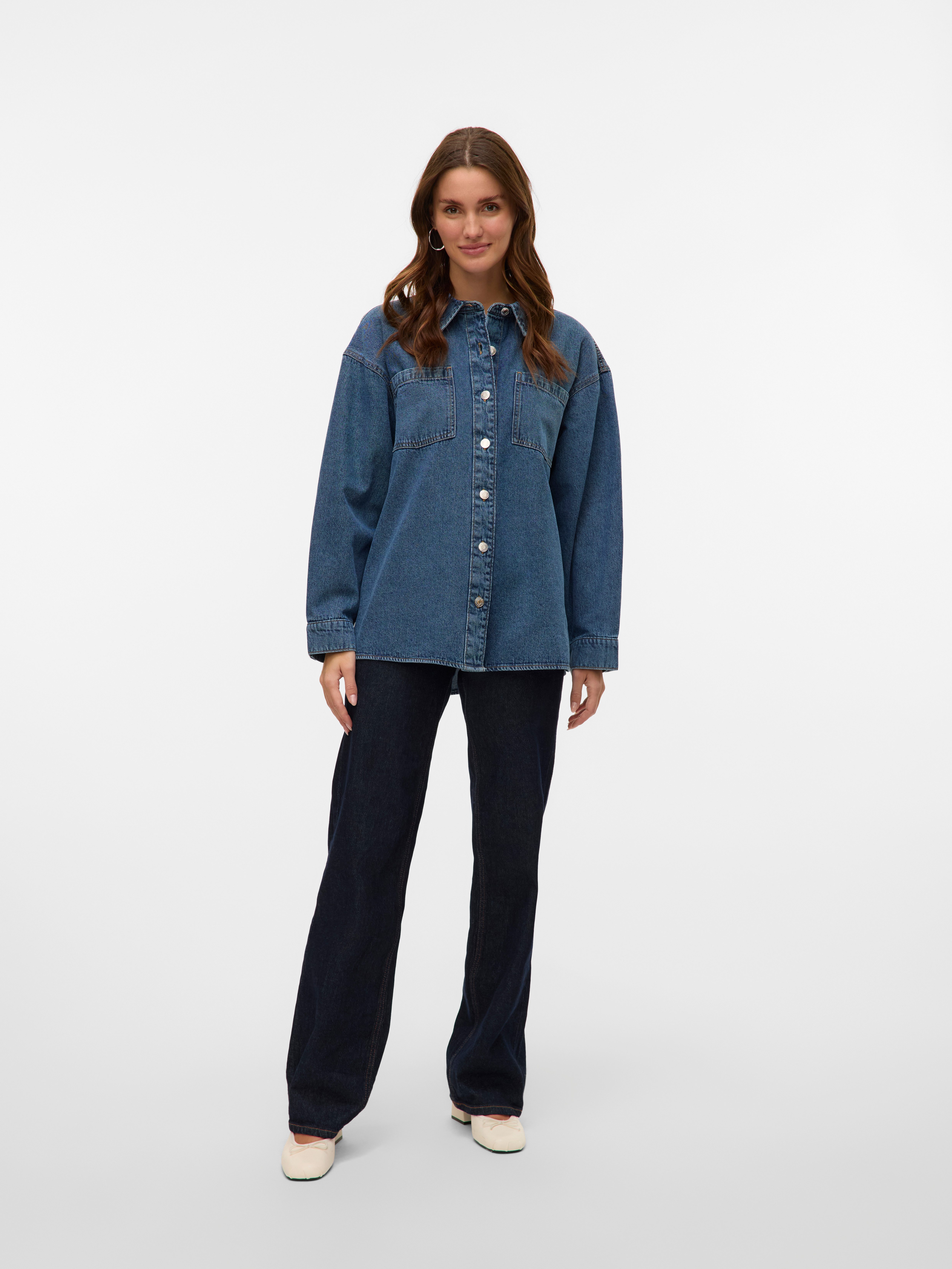 Vero Moda Jeans blouse VMJENNIE LS OVERSIZE DENIM SHIRT GA NOOS