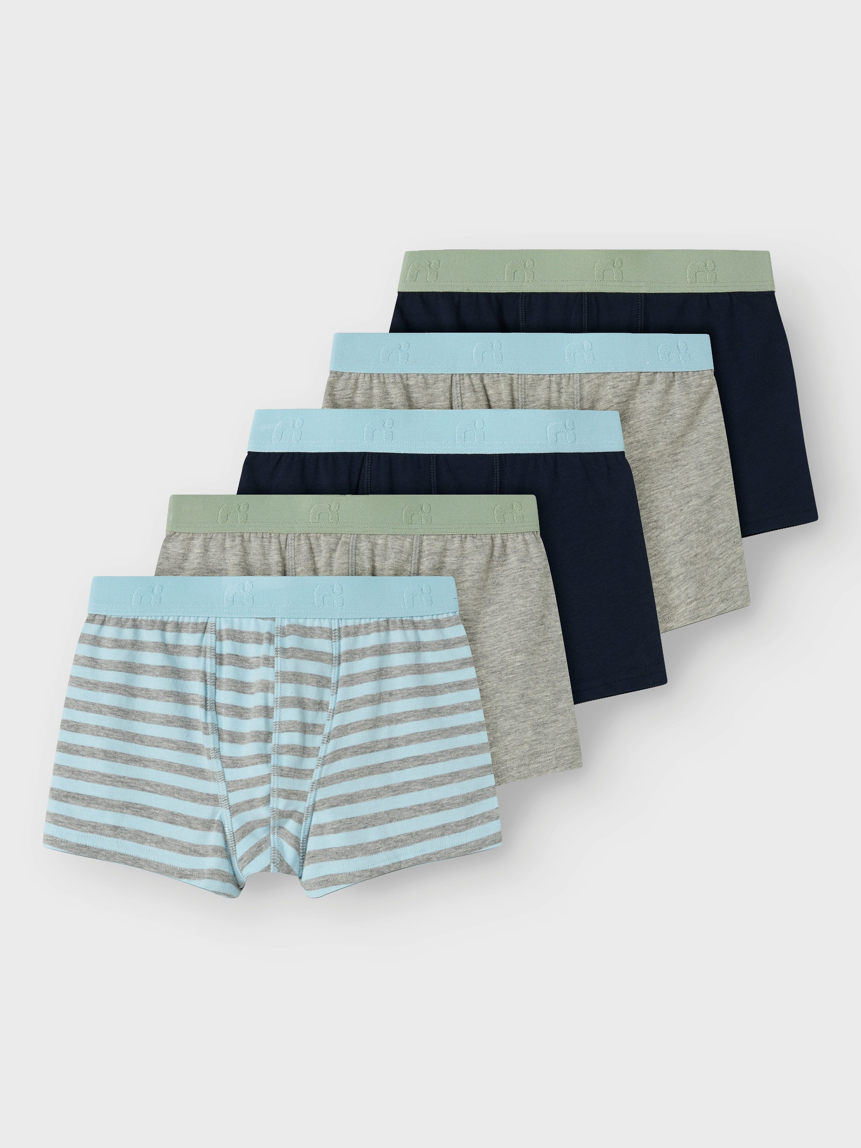 Name It Trunk NKMBOXER voor jongens met logo en zachte tailleband (set, 5 stuks)