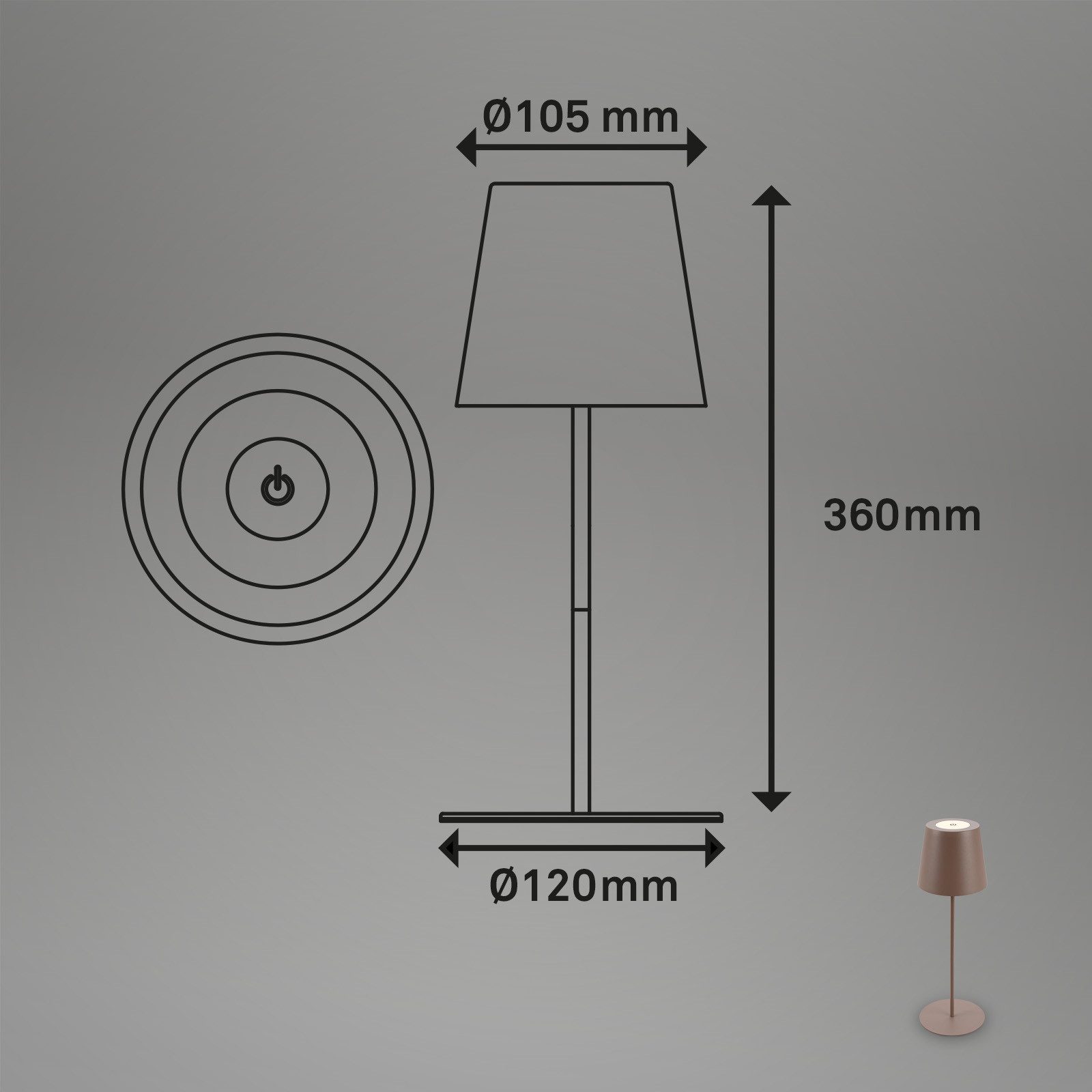 Briloner Leuchten Led-tafellamp voor buiten Coloris