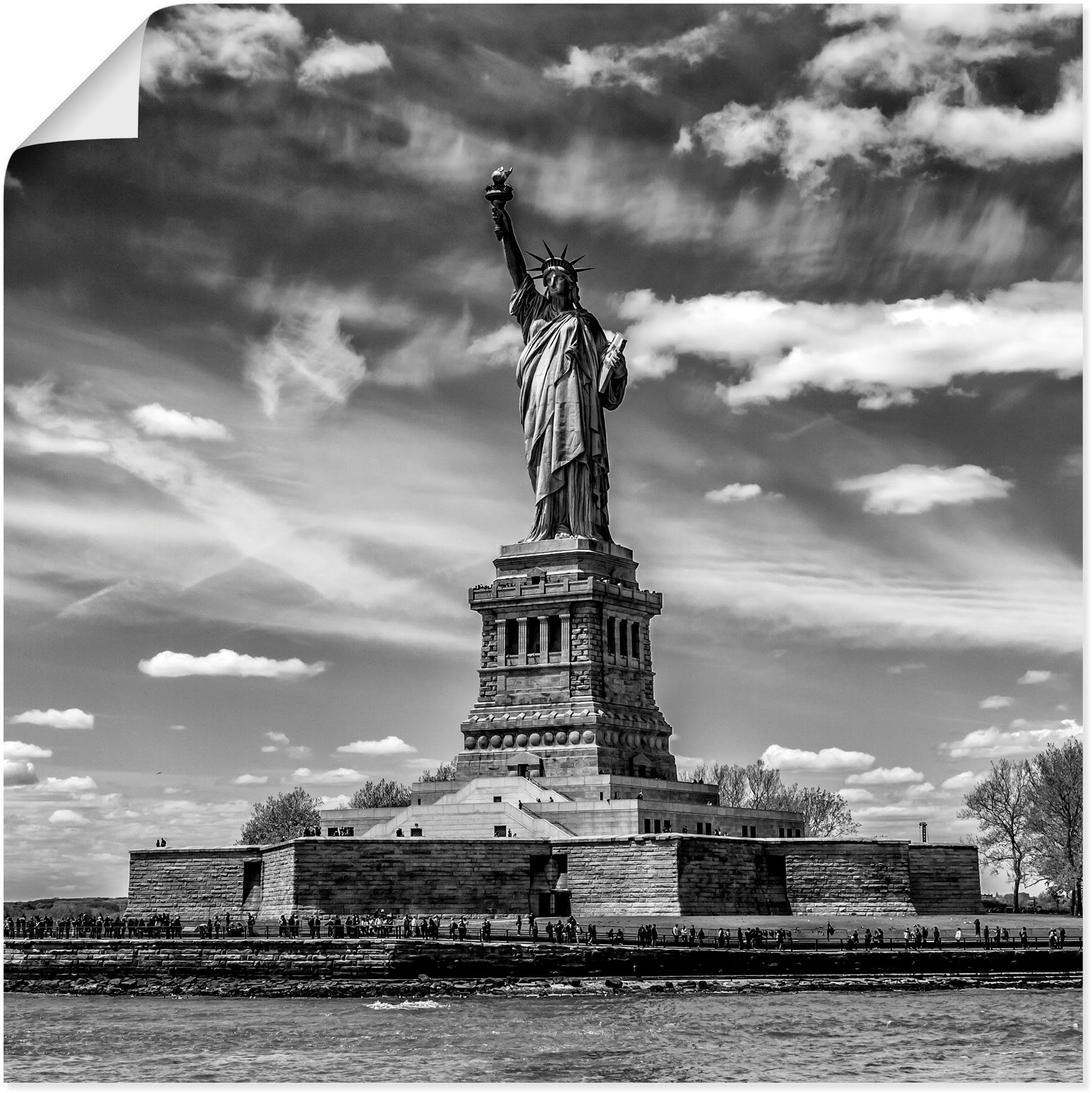 Artland Artprint New York City Vrijheidsbeeld in vele afmetingen & productsoorten - artprint van aluminium / artprint voor buiten, artprint op linnen, poster, muursticker / wandfol