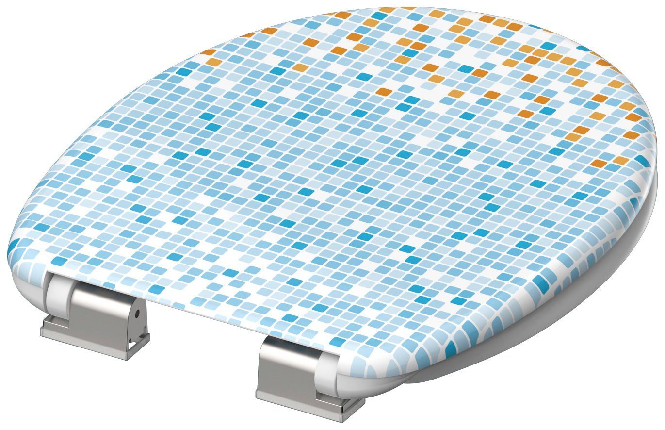 Eisl Toiletzitting Mozaïek Duroplast, softclosemechanisme, max. belasting van de toiletbril 150 kg