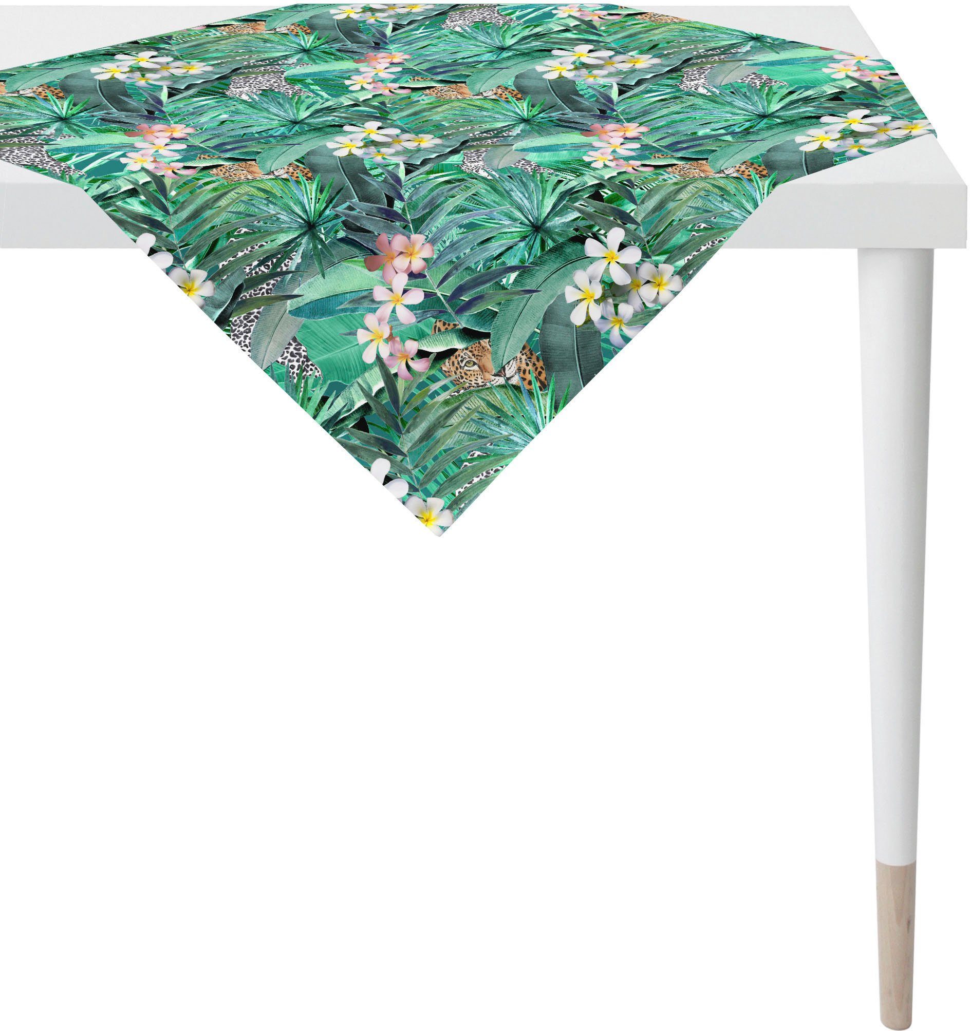 APELT Topkleedje 6852 SUMMERTIME, Zomer-decoratie, Zomer (1 stuk) tafelkleden maat 100 cm x 100 cm groen