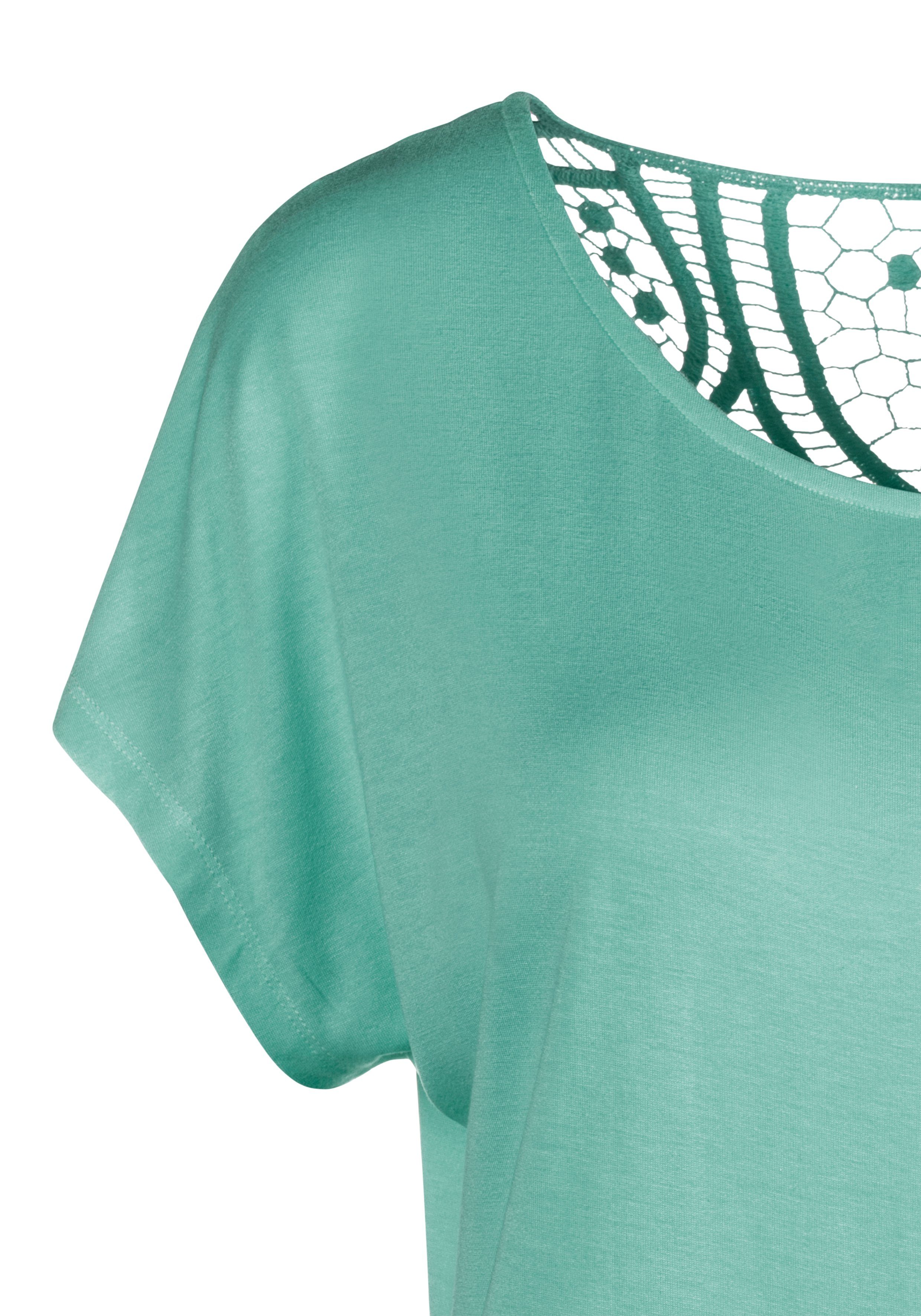 Vivance Shirt met korte mouwen Met haakwerk aan de achterkant (Set van 2)