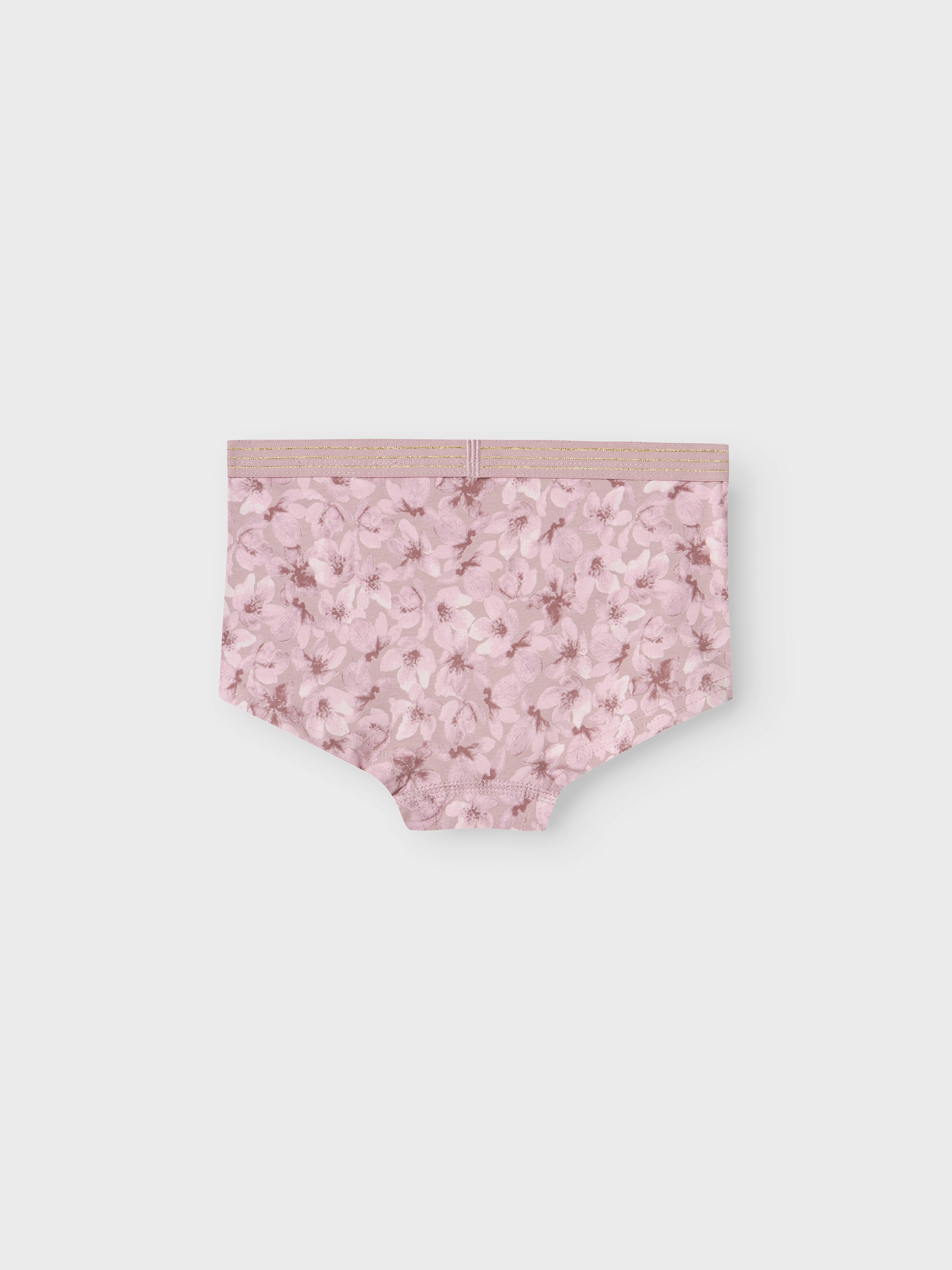 Name It Boxershort NKFHIPSTER 2P MAUVE FLOWER NOOS (set 2 stuks)