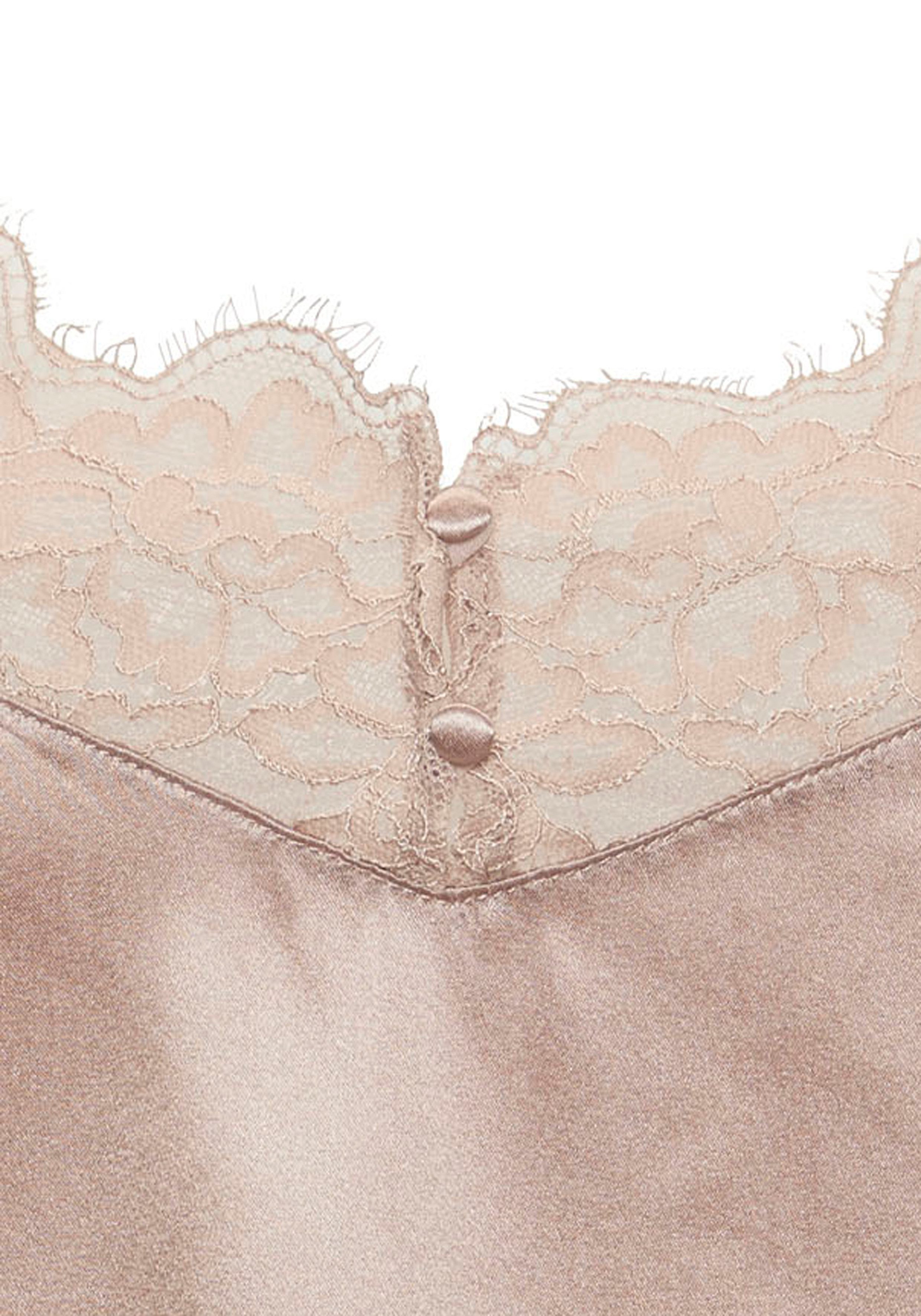 Lascana Top met spaghettibandjes Alana met hoog zijdegehalte en elegant kant, lingerie