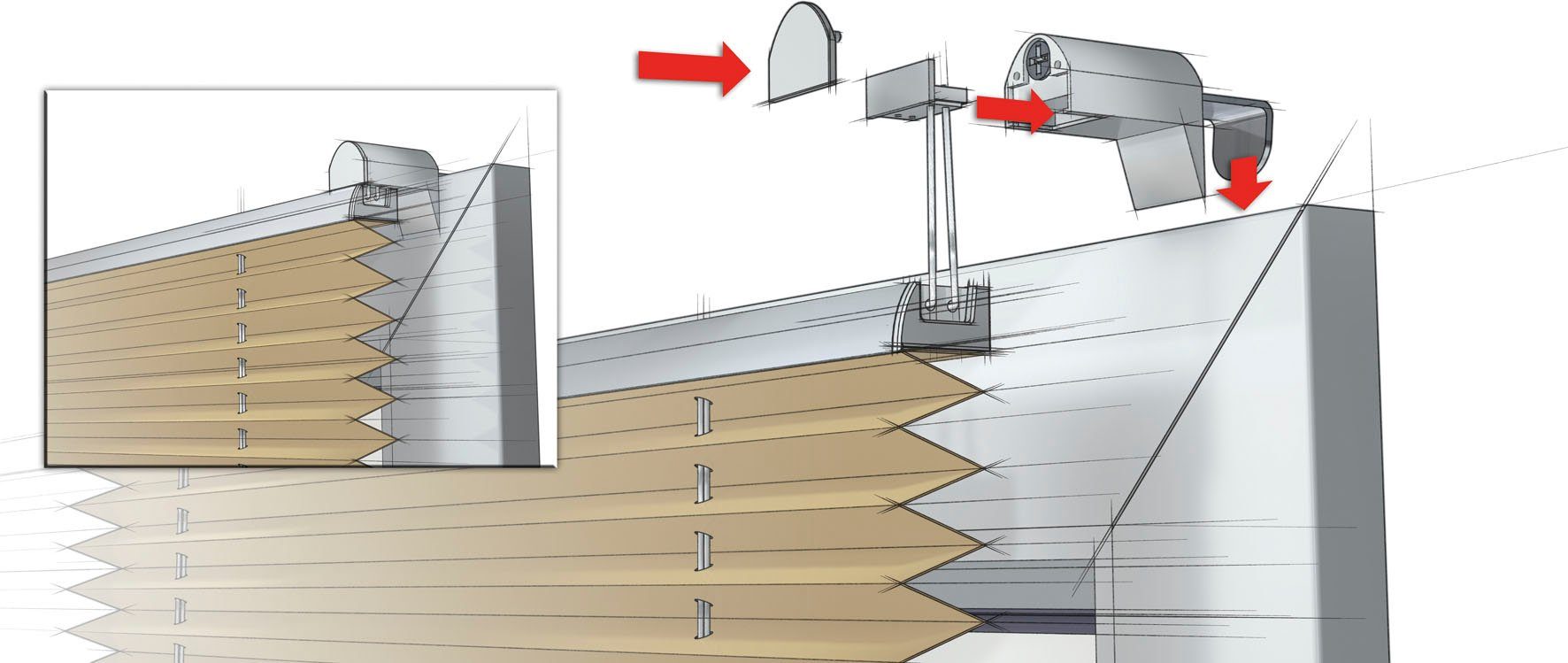GARDINIA Plissé Easyfix thermo-plissé met dubbele bediening energiebesparend (1 stuk)