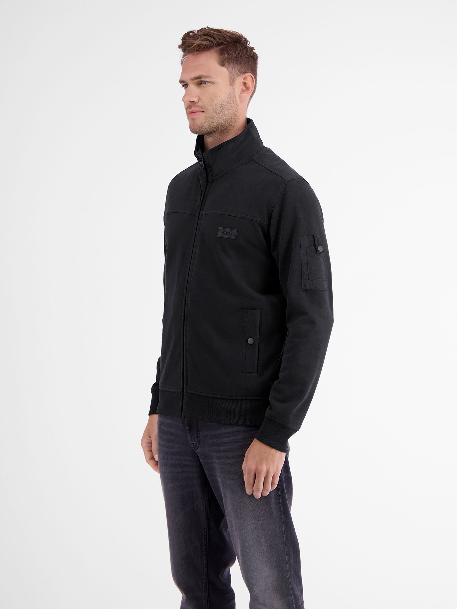 Lerros Sweatvest LERROS sweatshirt jack in zachte kwaliteit