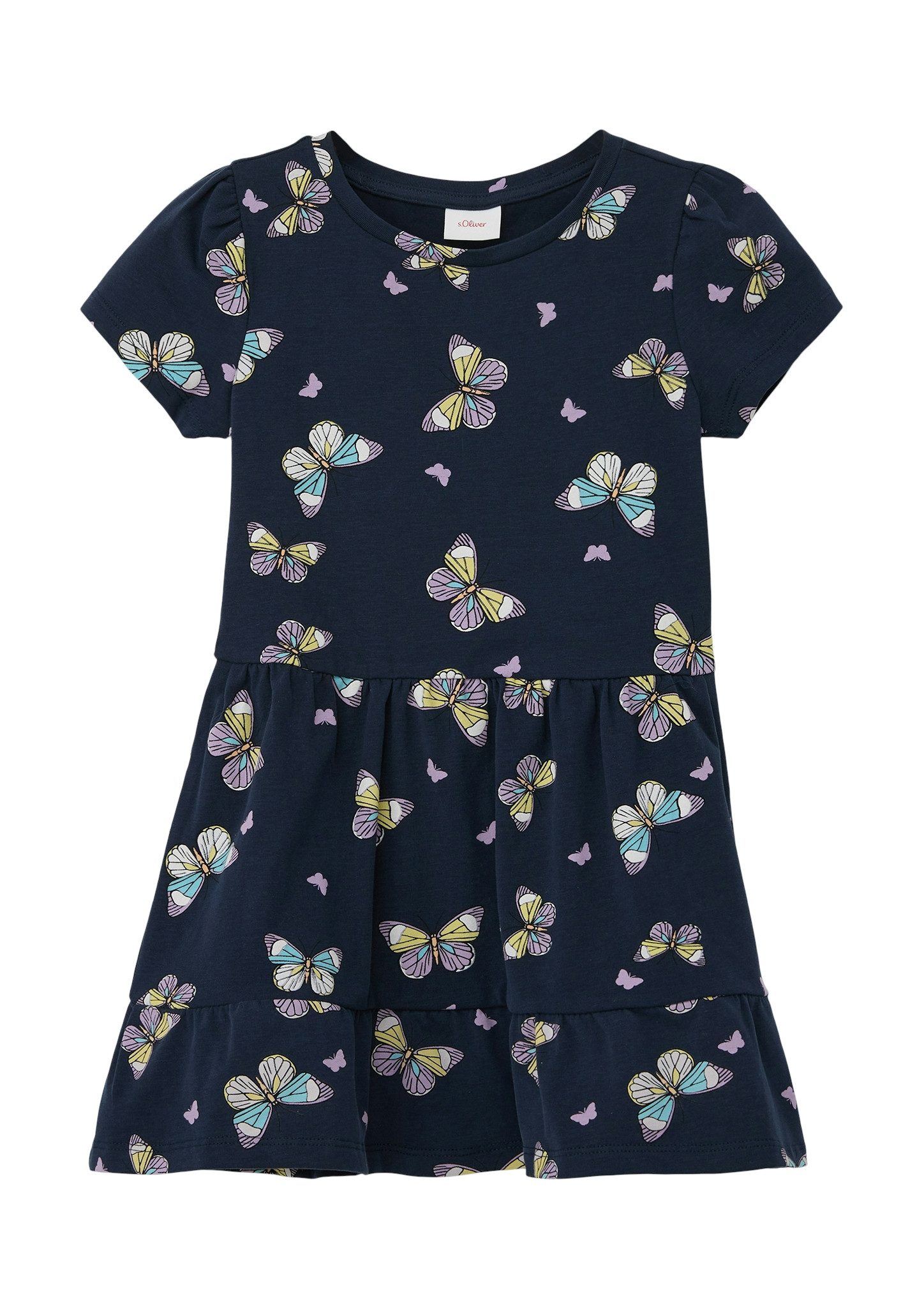 S.Oliver RED LABEL Junior Gedessineerde jurk met volantdetails