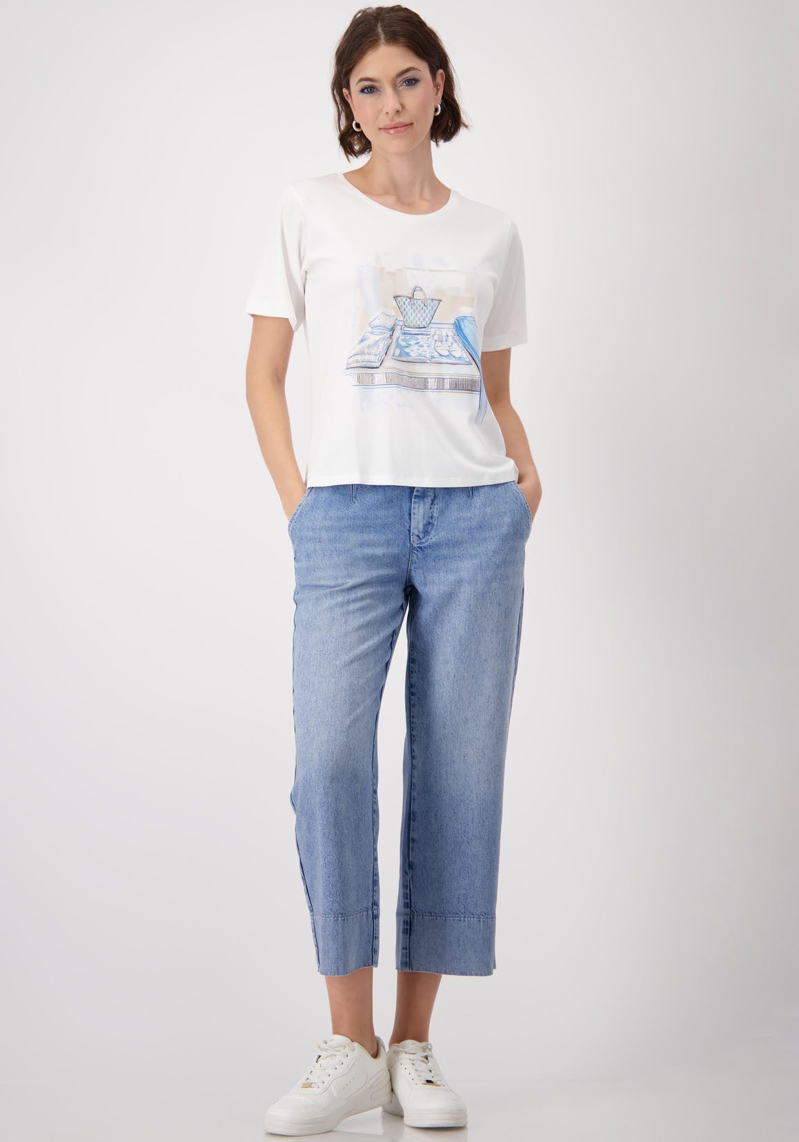 Monari Shirt met ronde hals Shirt Store druk