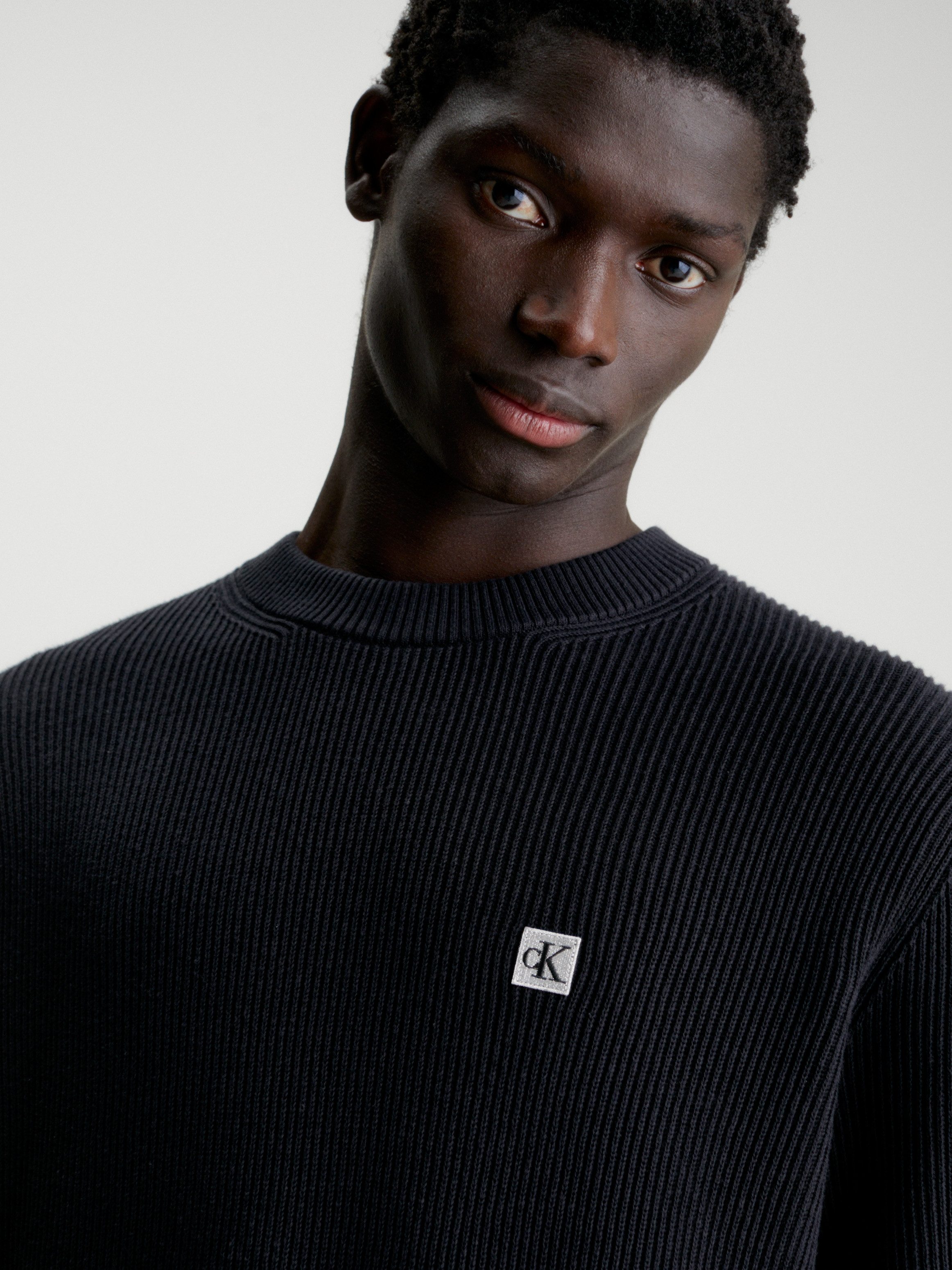 Calvin Klein Trui met ronde hals CK EMBRO BADGE SWEATER