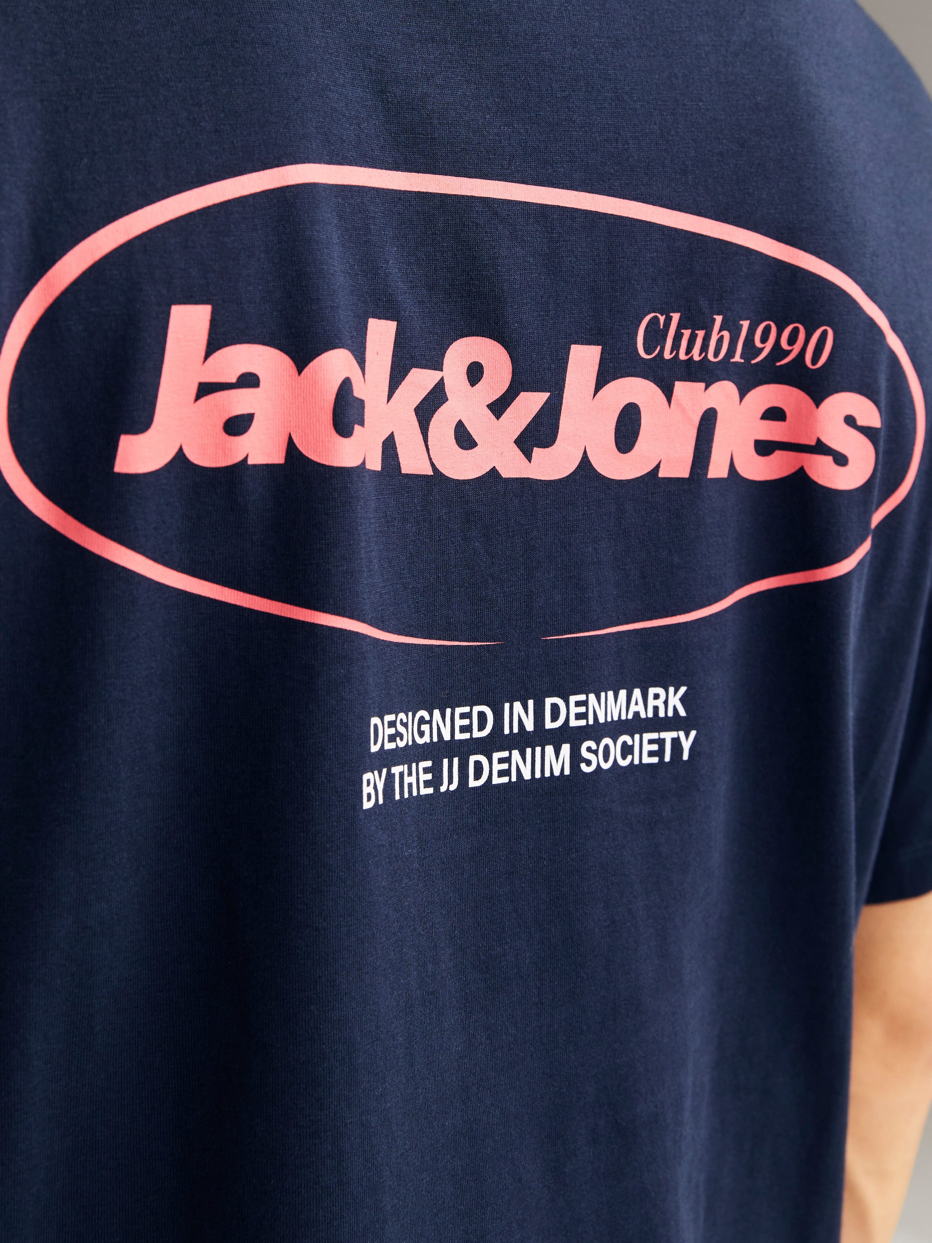 Jack & Jones Shirt met ronde hals JJEBRADLEY GRAPHIC TEE SS O-NECK NOOS