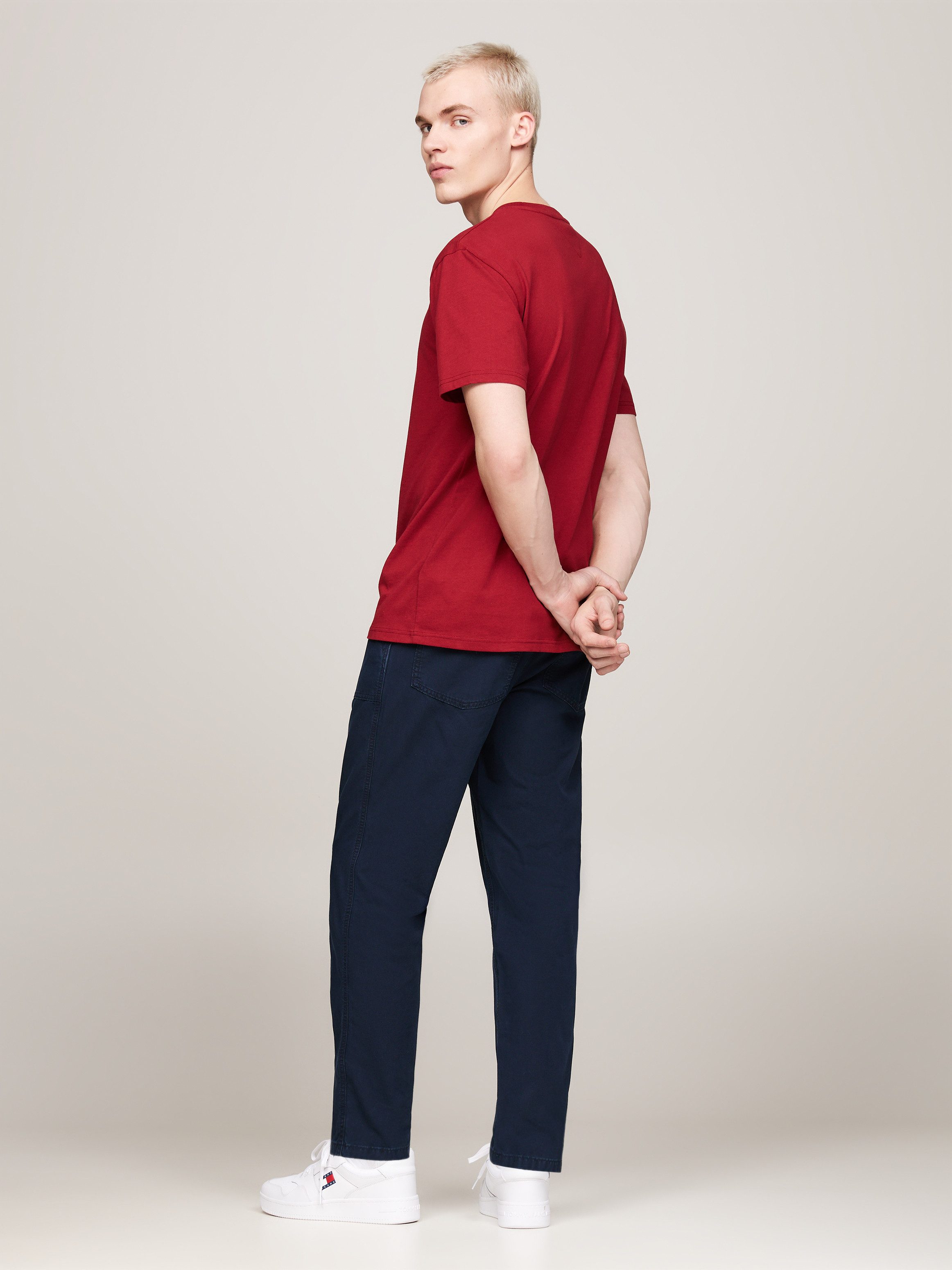 TOMMY JEANS T-shirt TJM REG SIGNATURE TWIST TEE EXT groot signatuur-logo op de borst