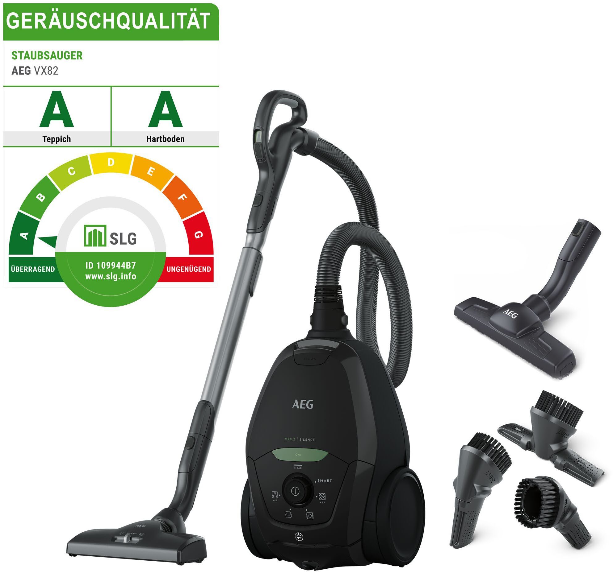 AEG Stofzuiger VX82-1-ÖKO van 75% recyclingkunststof