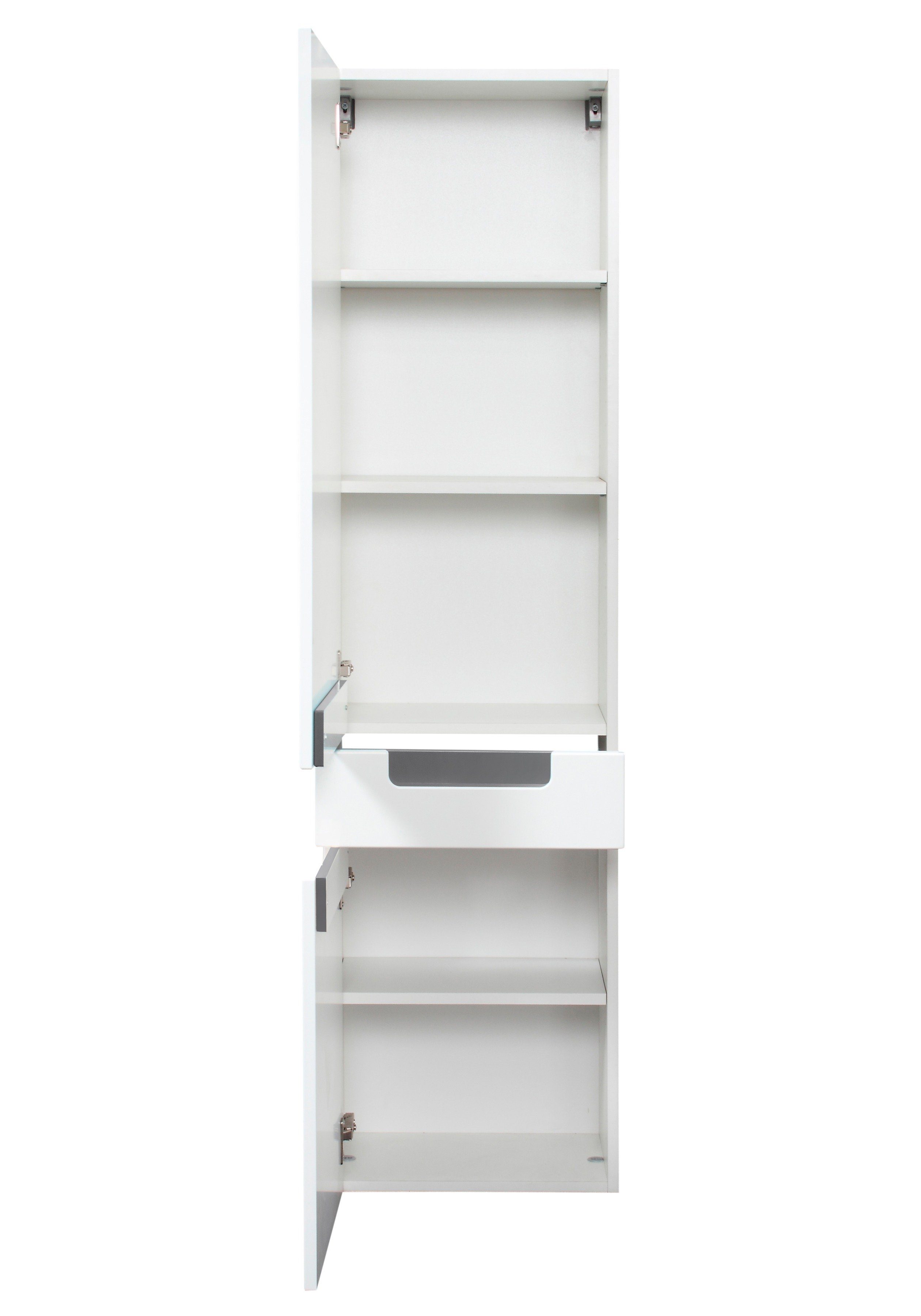 welltime Hoge kast Siena Breedte 40 cm, met hoogglanzende fronten in wit