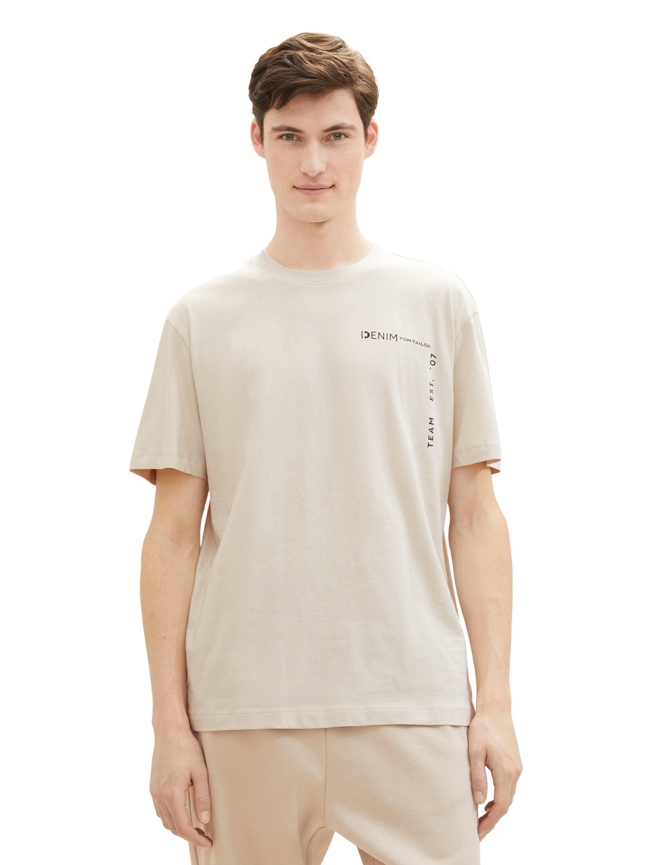 Tom Tailor Denim T-shirt met grote print op de rug