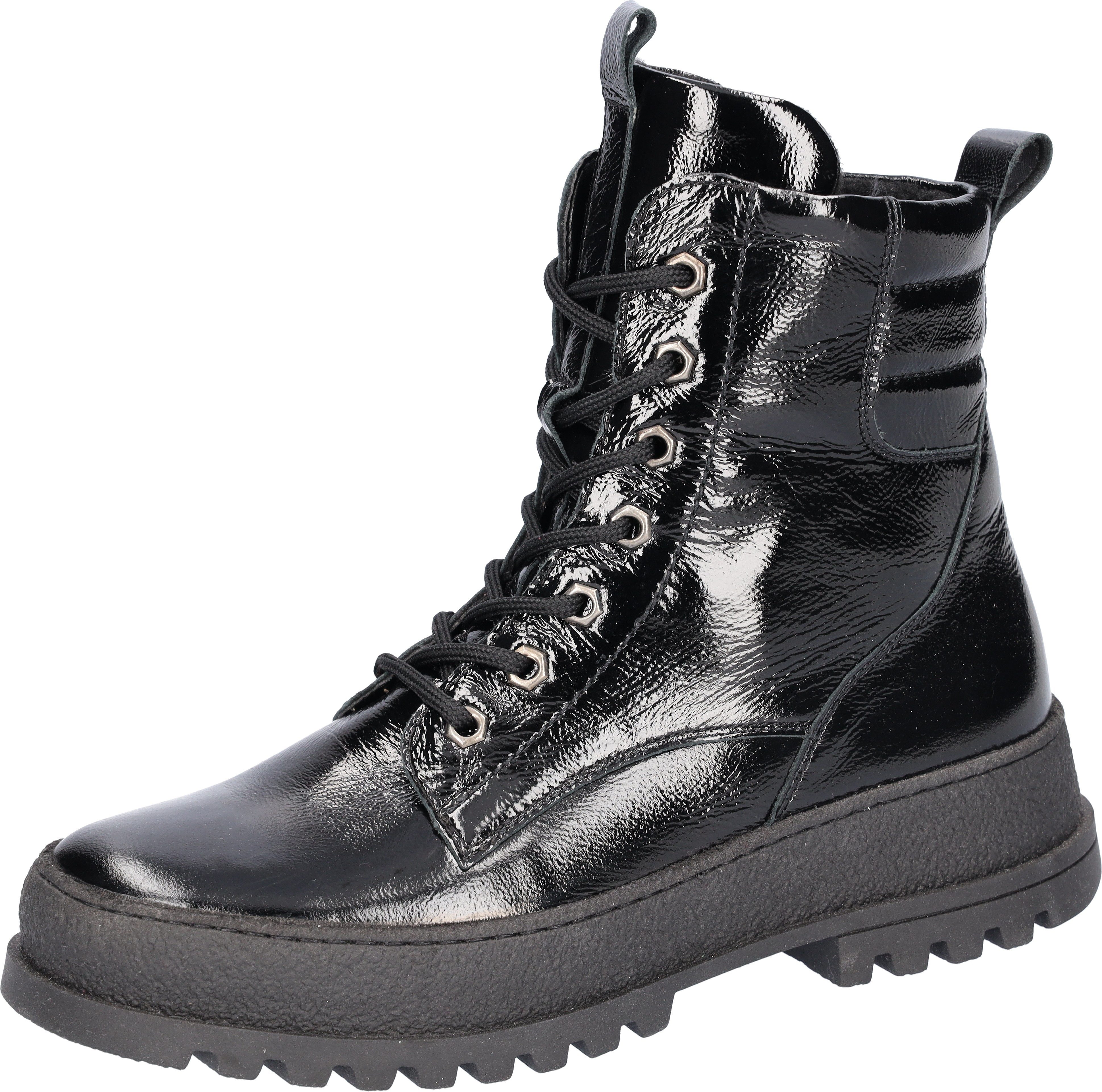 Waldläufer Plateaulaarsjes H-TARA , veterschoenen, enkellaars, comfortlaarzen in comfortabele breedte g (= breed) dames plateaulaarsjes maat 6 (39)