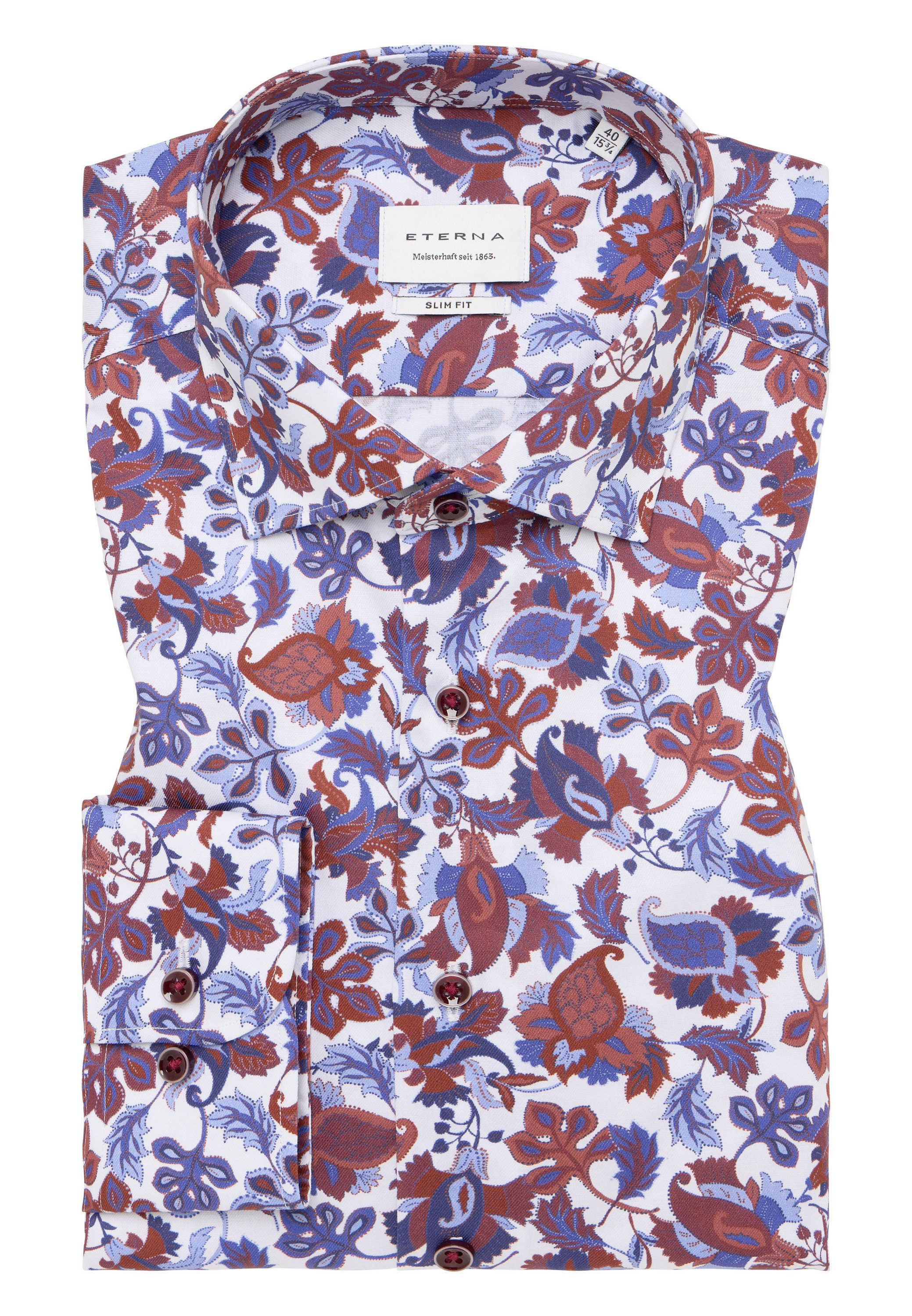 Eterna Overhemd met lange mouwen Slim fit NON IRON (strijkvrij)