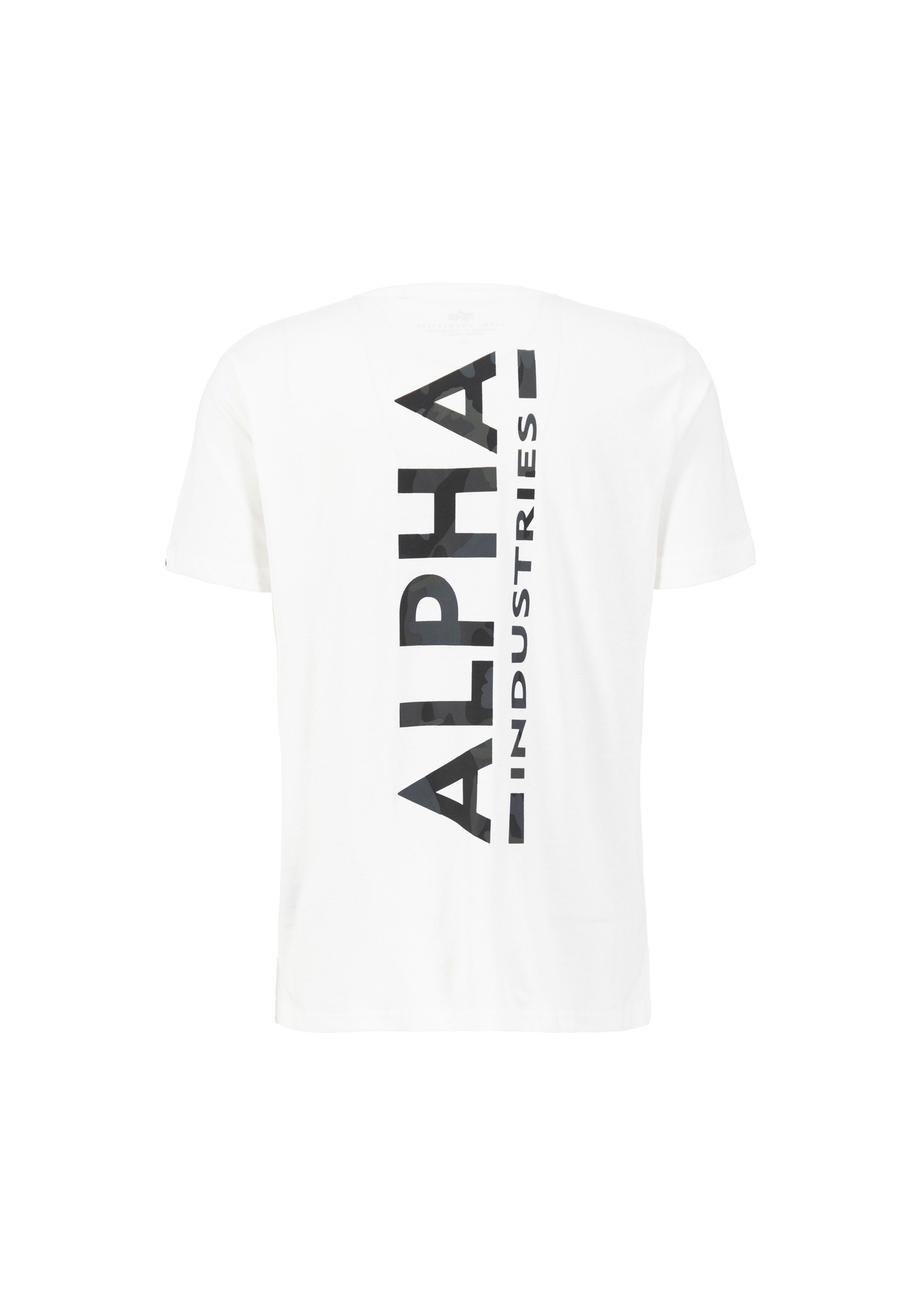 Alpha Industries T-shirt ALPHA INDUSTRIES Men - T-Shirts Backprint T Camo Print heren t-shirts maat L wit