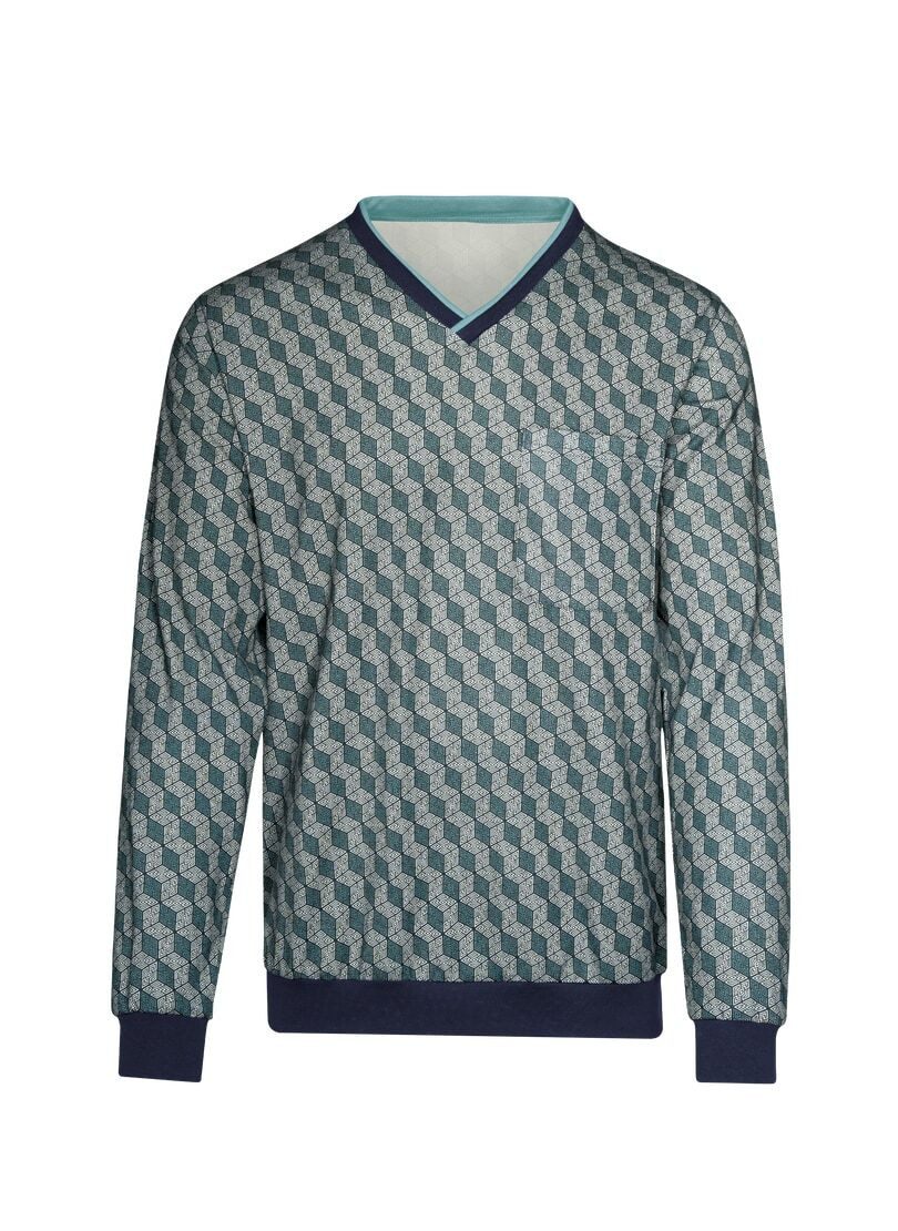 Trigema Pyjama TRIGEMA Pyjama-top met Allover-print (1-delig)