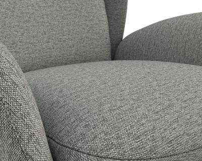 FLEXLUX Oorfauteuil Padova Stijl & comfort, organische vorm, geïntegreerde lendesteun, eikenhouten voet