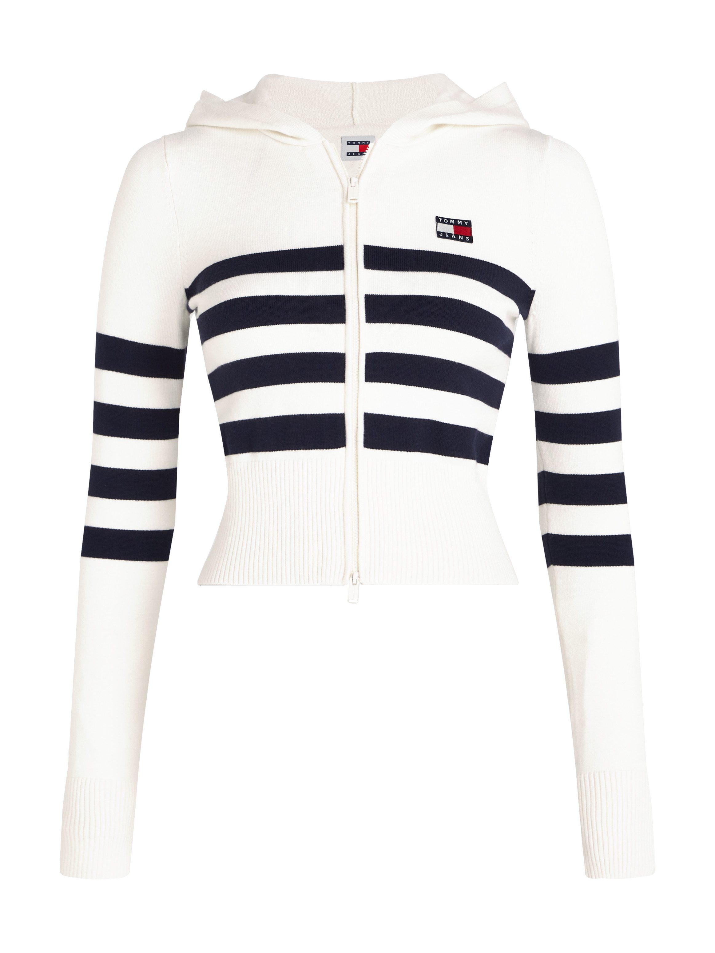 TOMMY JEANS Sweatvest TJW STRIPE ZIP THRU BADGE HOOD