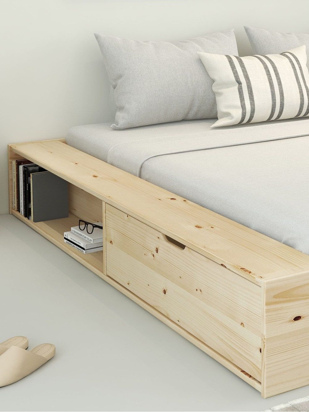 Home affaire Massief houten ledikant Erno, OTTOs keuze, BESTSELLER, opbergbank futonbed, 275KG belastbaar