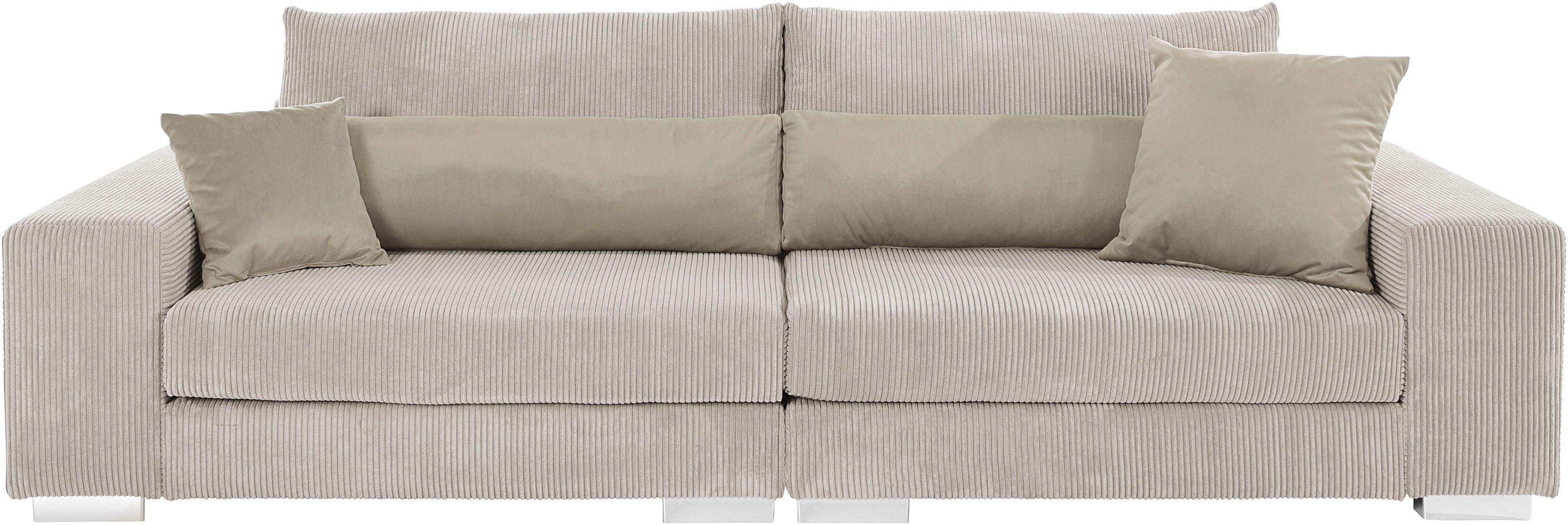 Home affaire Megabank VASCO Breedte 277 cm, inclusief 6-delige kussenset, van cord