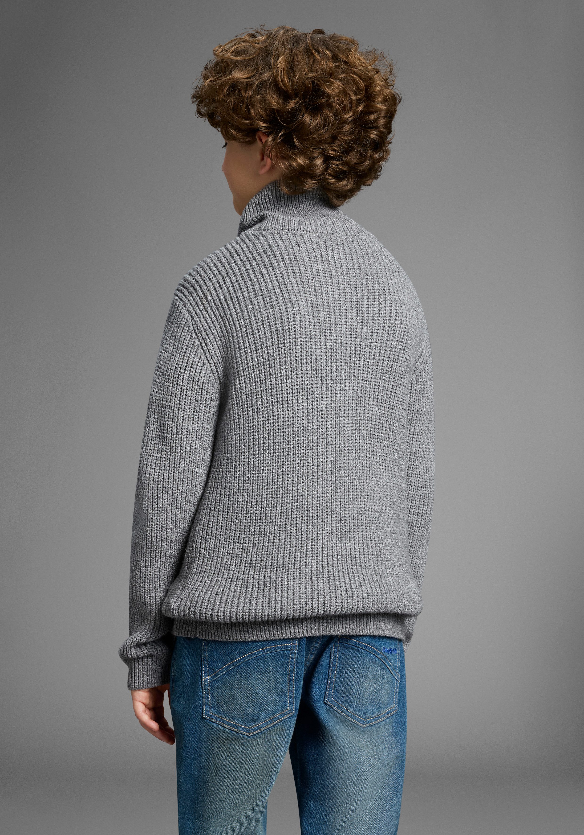 KangaROOS Gebreide trui Troyer, Pullover met rits