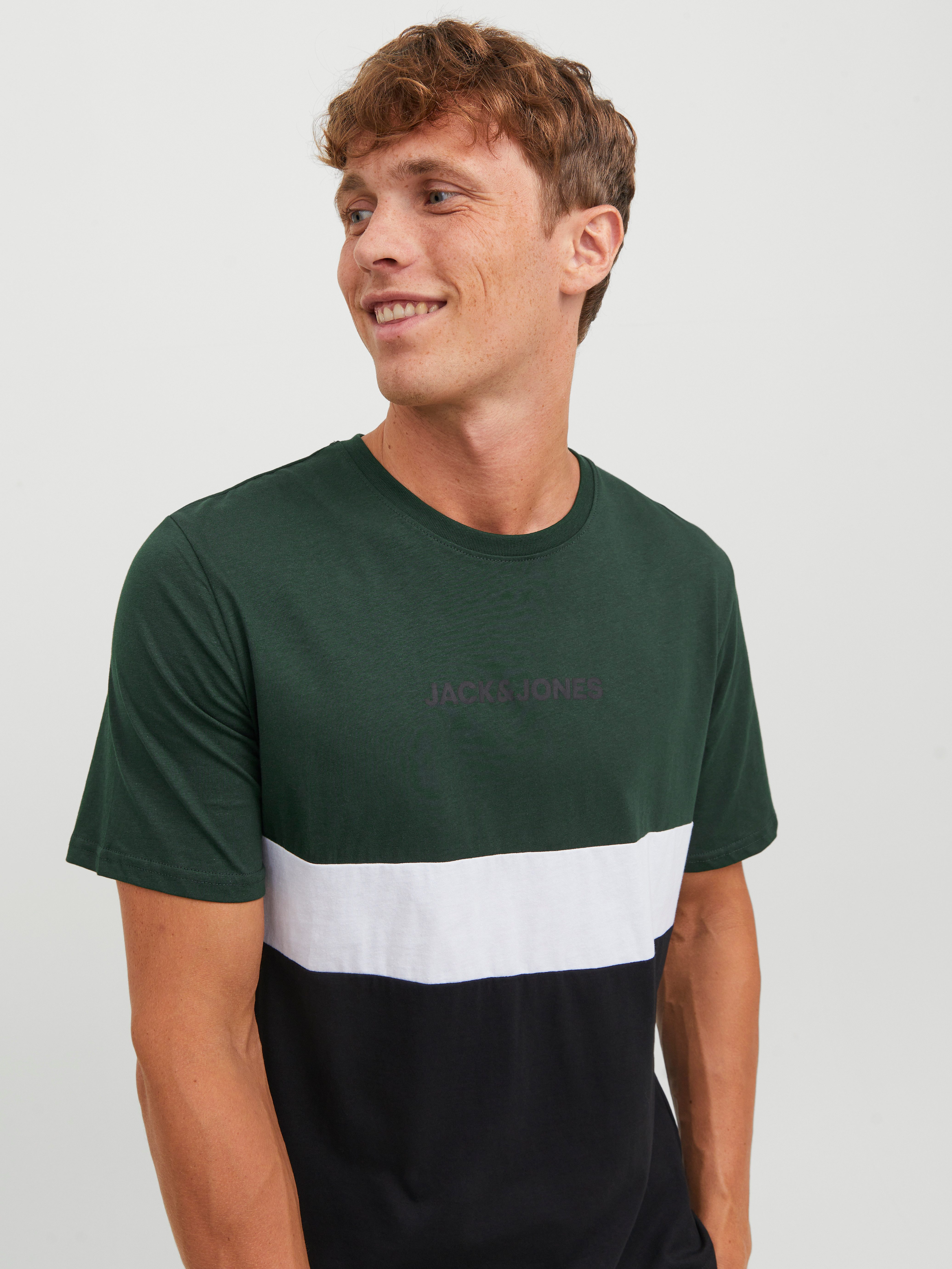 Jack & Jones Shirt met ronde hals JJEREID BLOCKING TEE SS NOOS