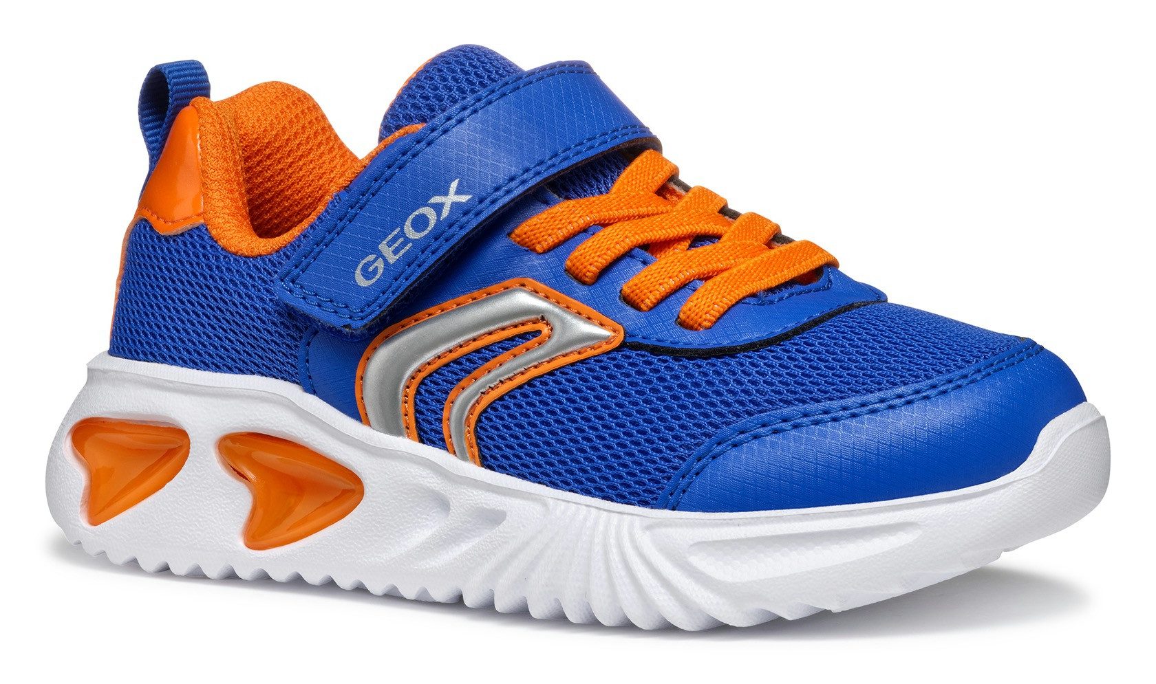 Geox Sneakers J ASSISTER BOY knipperschoen , sportschoen, klittenbandschoen met opvallend knipperende zool