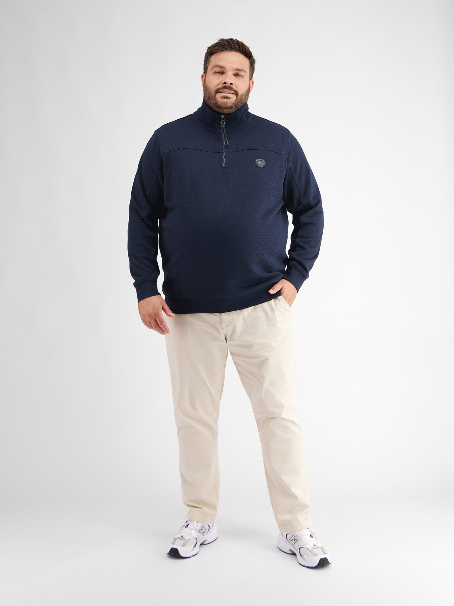 Lerros Sweatshirt LERROS brei troyer met steppnaden