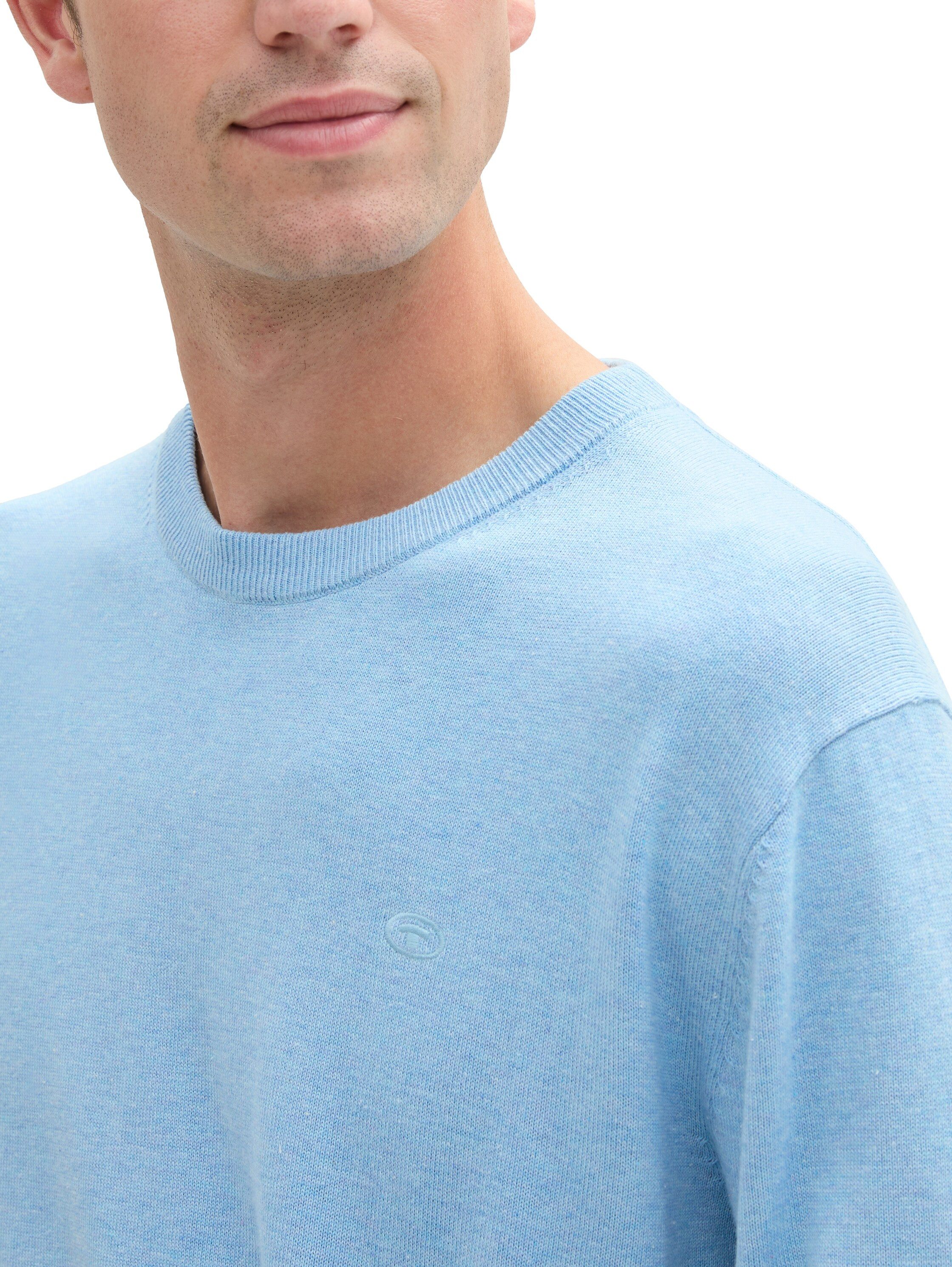 Tom Tailor Trui met ronde hals met geborduurd logo