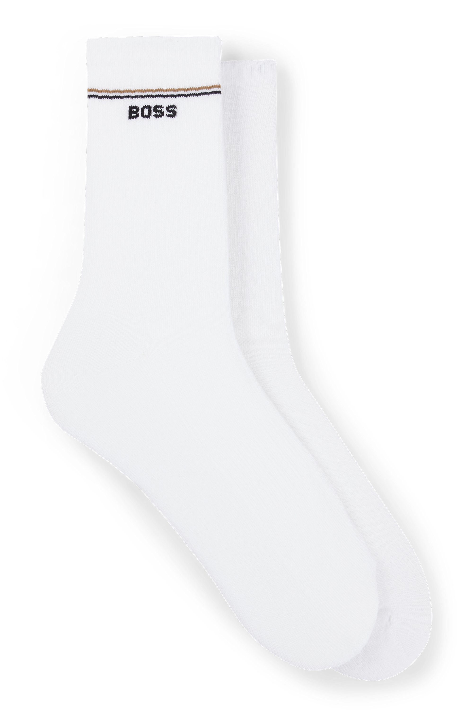 BOSS Sokken 2P QS Iconic CC W met boss logo-opdruk (set, 2 paar, 2 stuks) dames sokken maat 39-42 wit