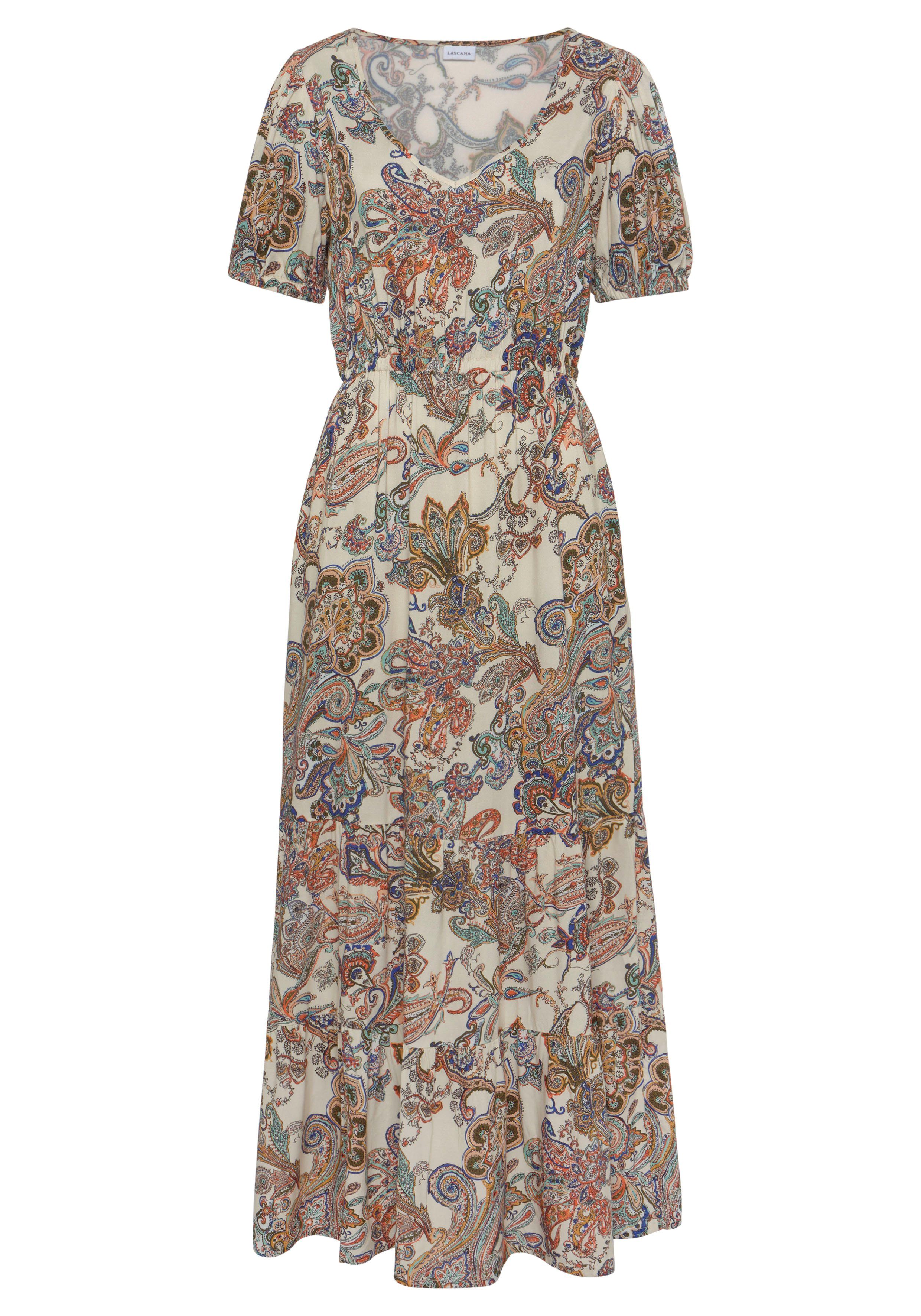 Vivance Maxi-jurk gemaakt van geweven viscose met paisley print