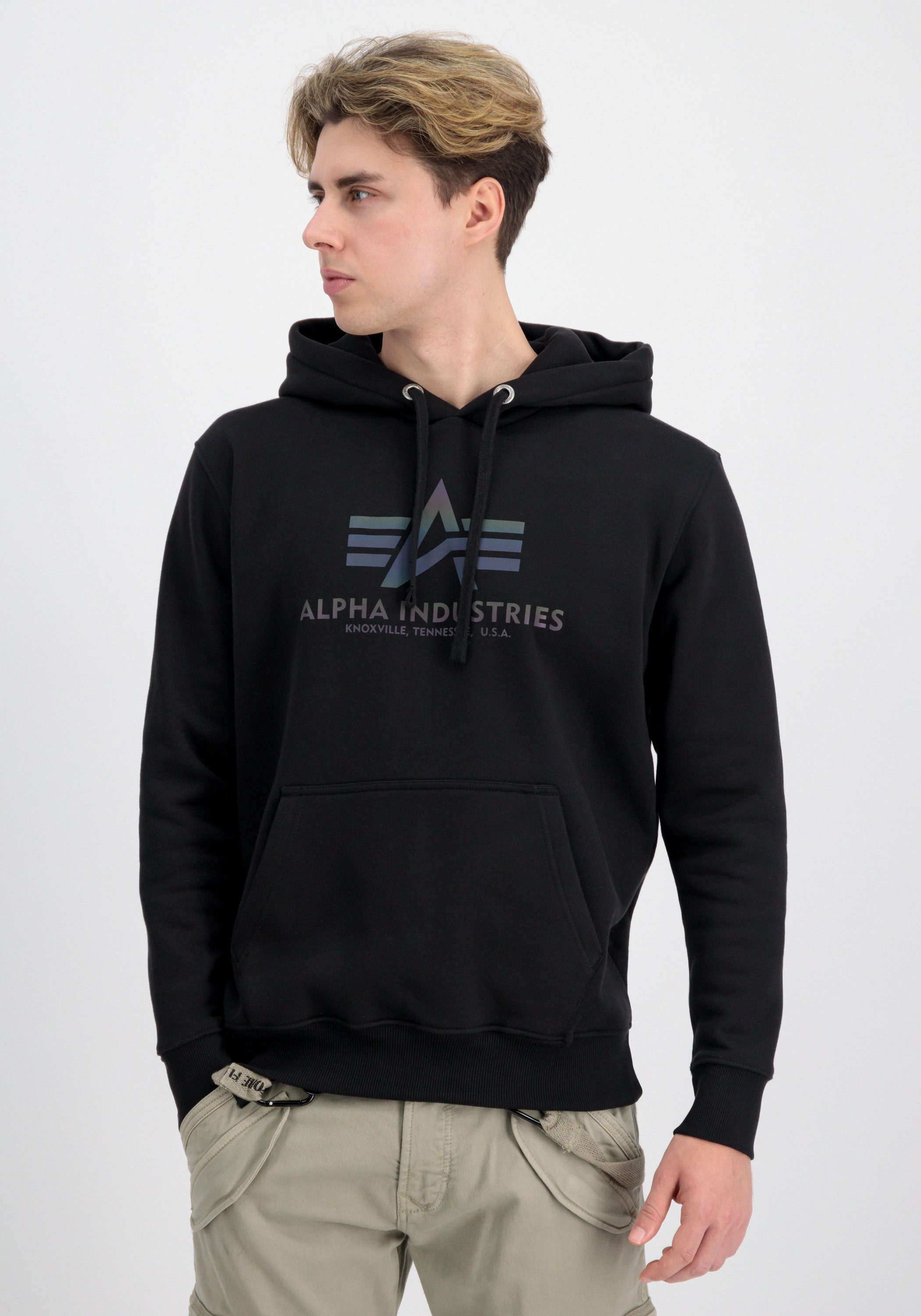 Alpha Industries Hoodie Alpha Industries Men - Hoodies Basic Hoodie Rainbow Refl. Print